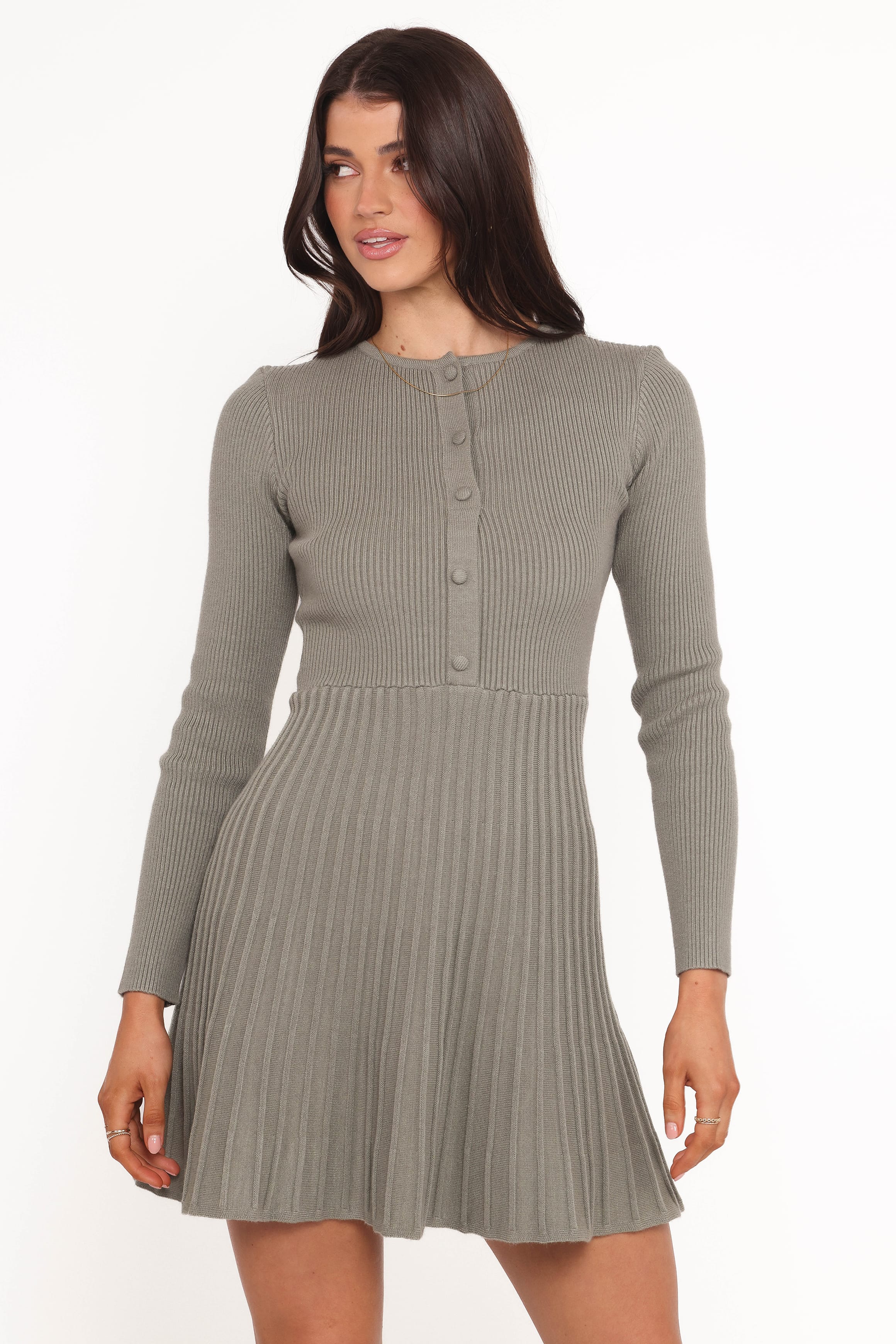 DRESSES Darlina Long Sleeve Mini Dress - Olive