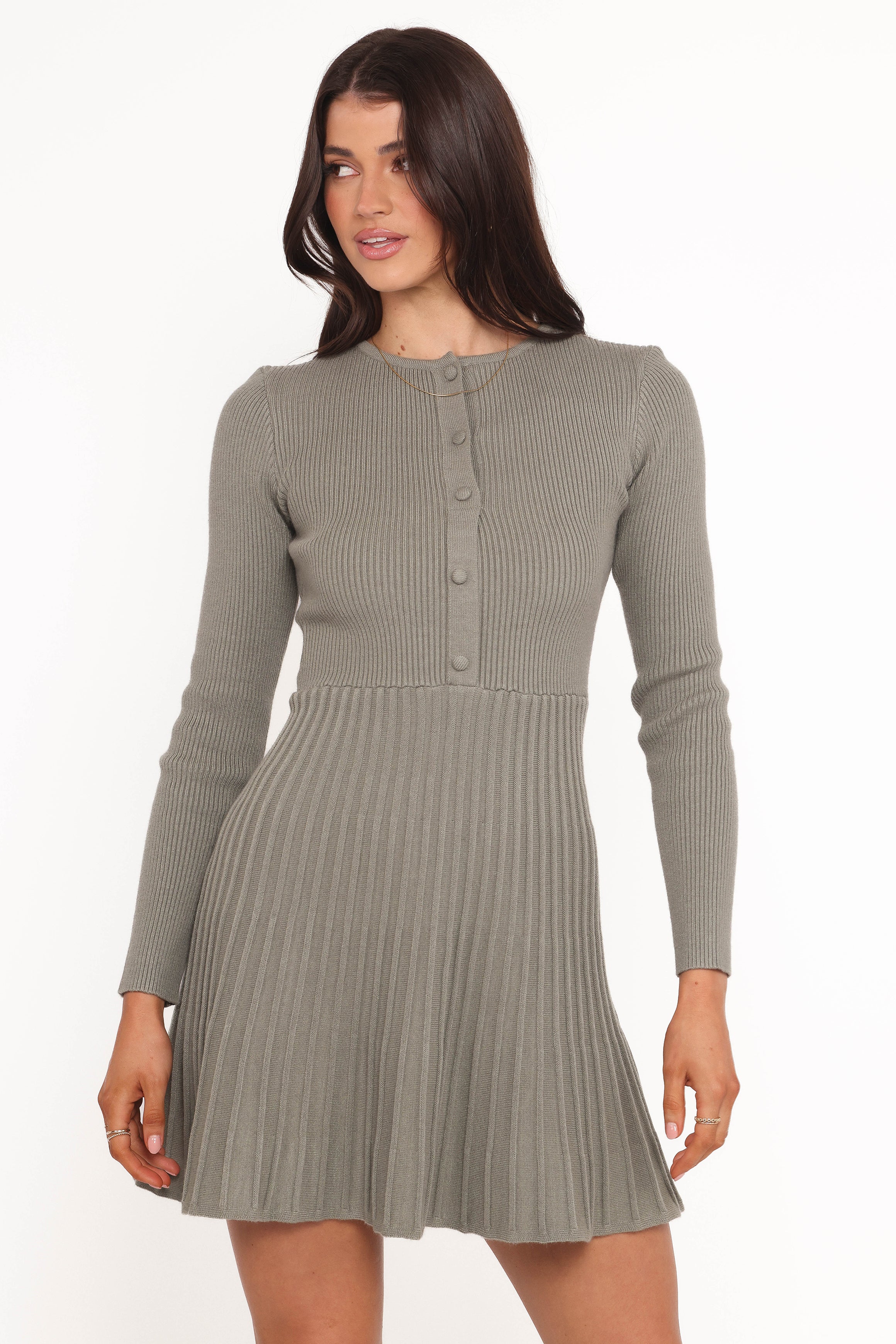 DRESSES Darlina Long Sleeve Mini Dress - Olive