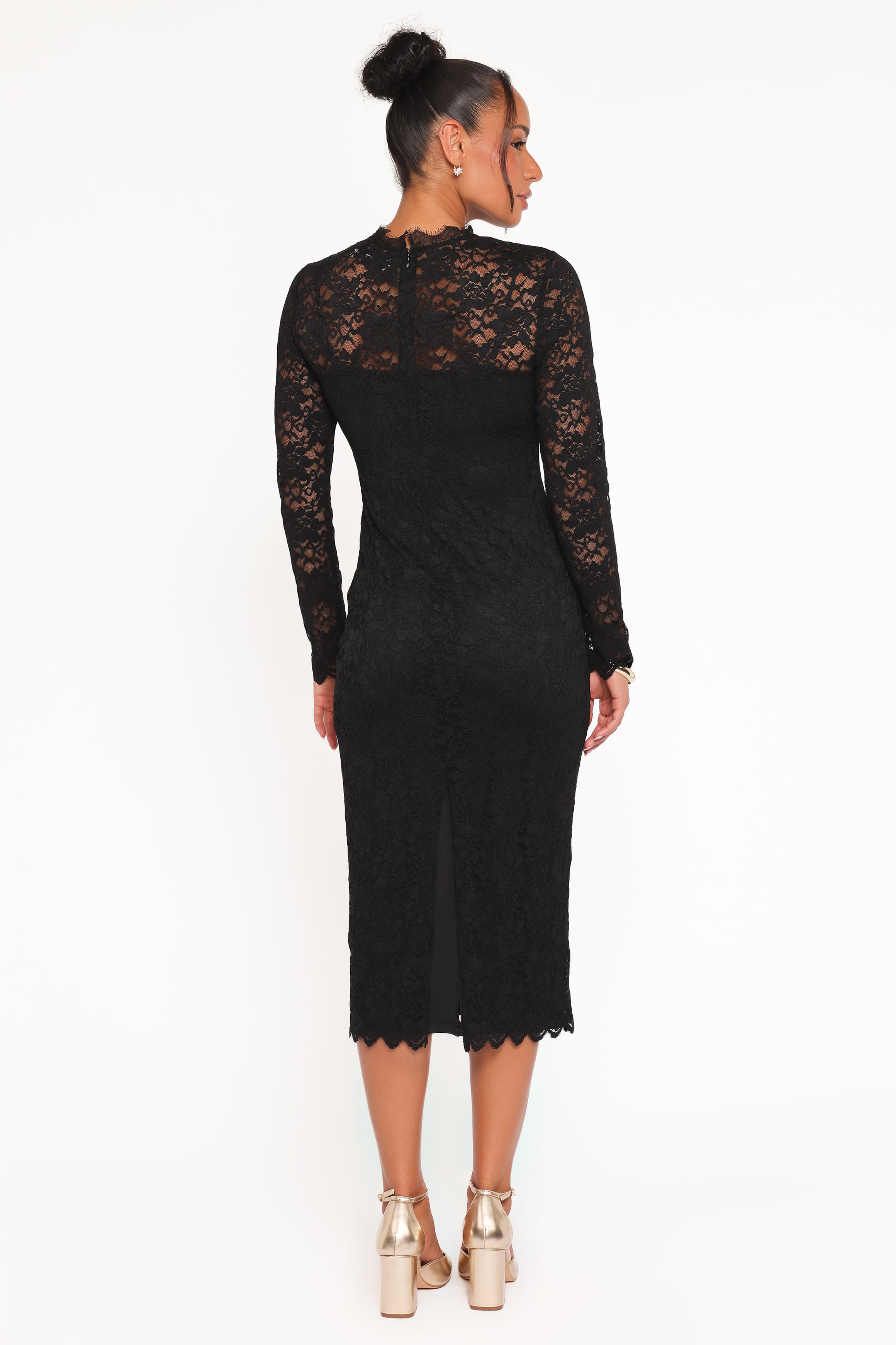 DRESSES Davina Long Sleeve Midi Dress - Black