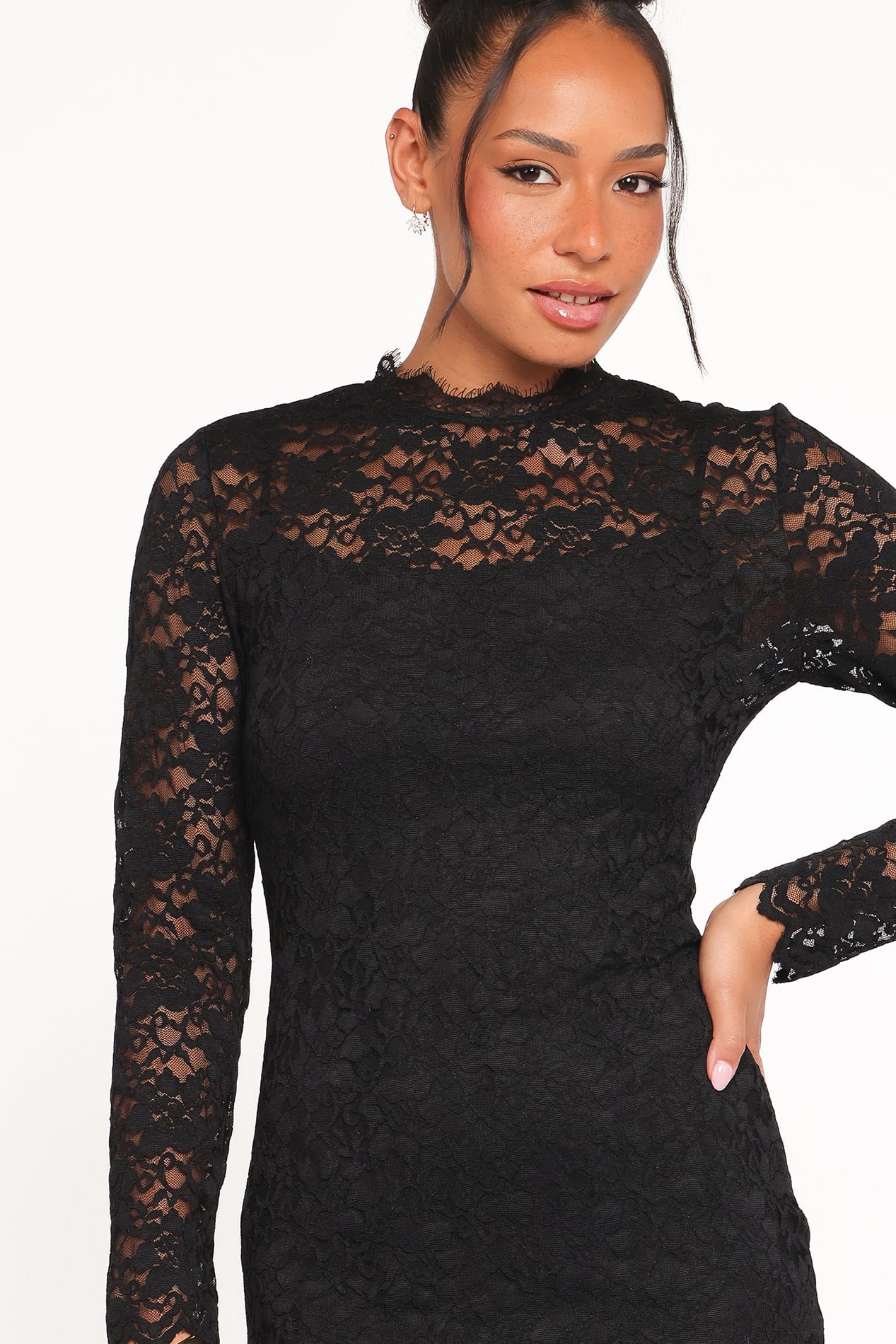 DRESSES Davina Long Sleeve Midi Dress - Black
