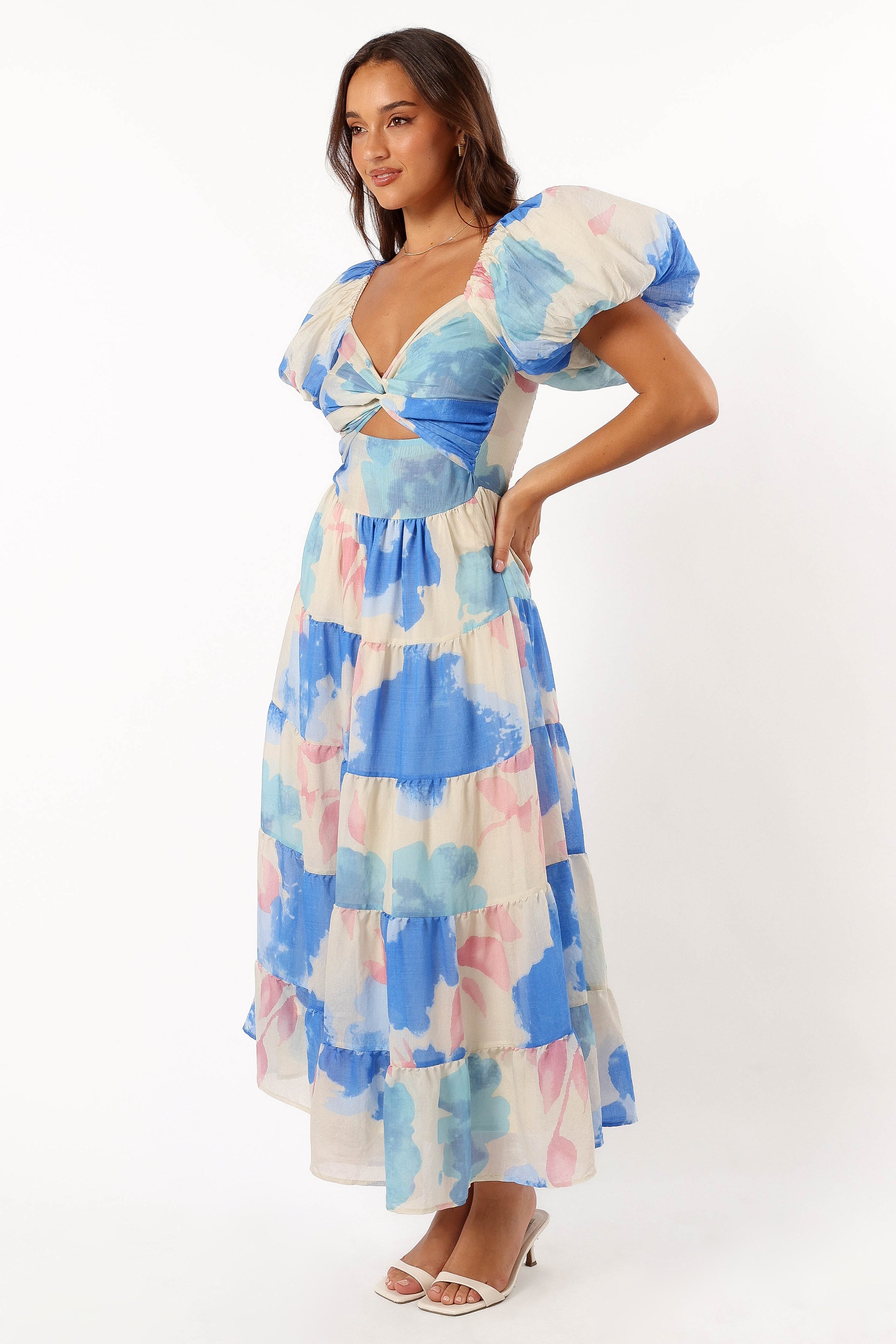 DRESSES @Davis Midi Dress - Blue Floral