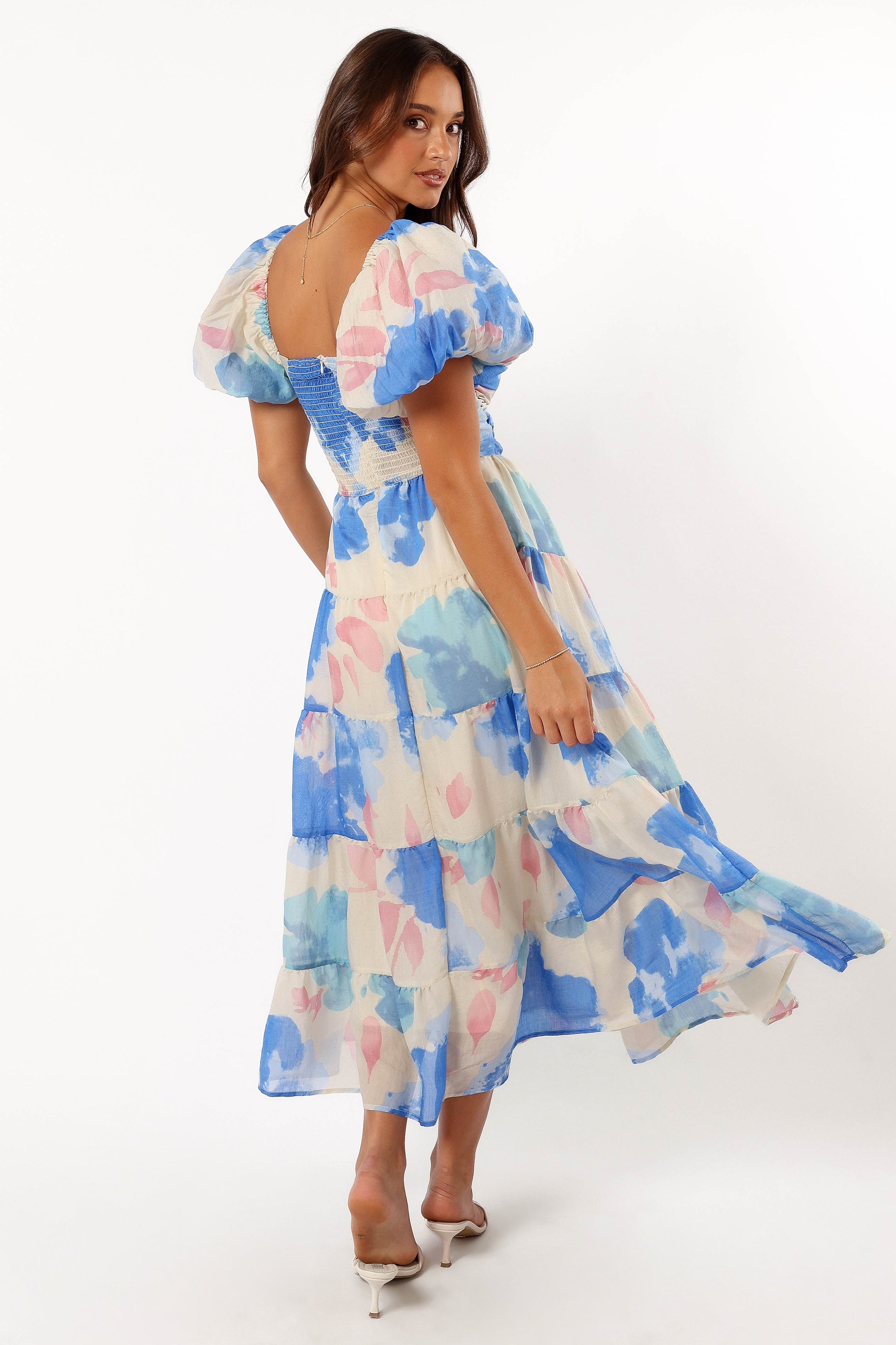 DRESSES @Davis Midi Dress - Blue Floral