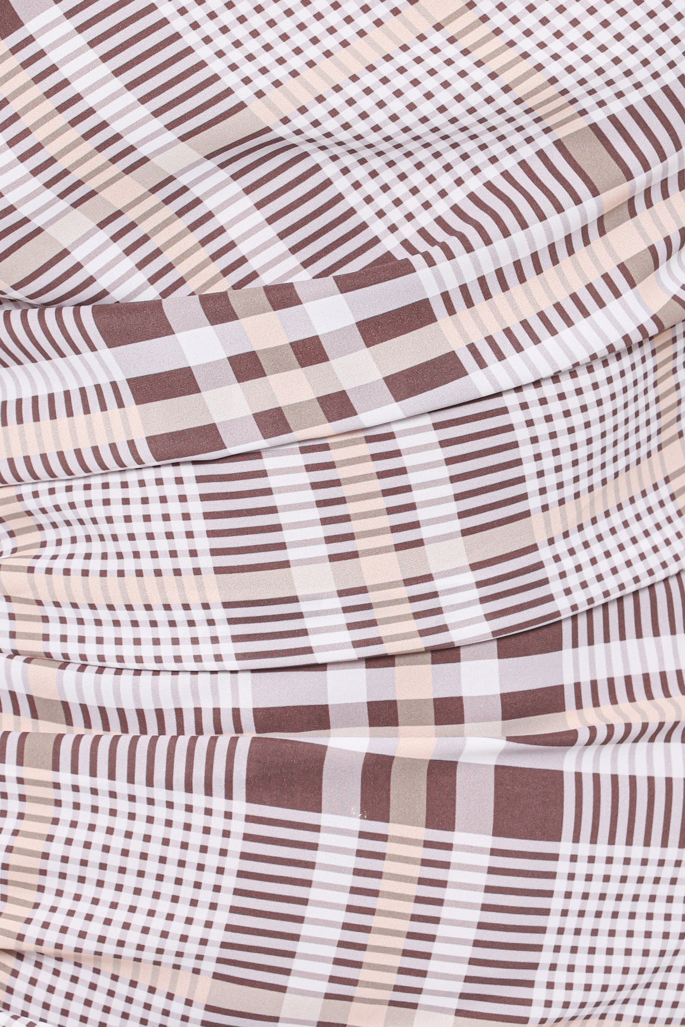 DRESSES Dawn Off Shoulder Midi Dress - Plaid