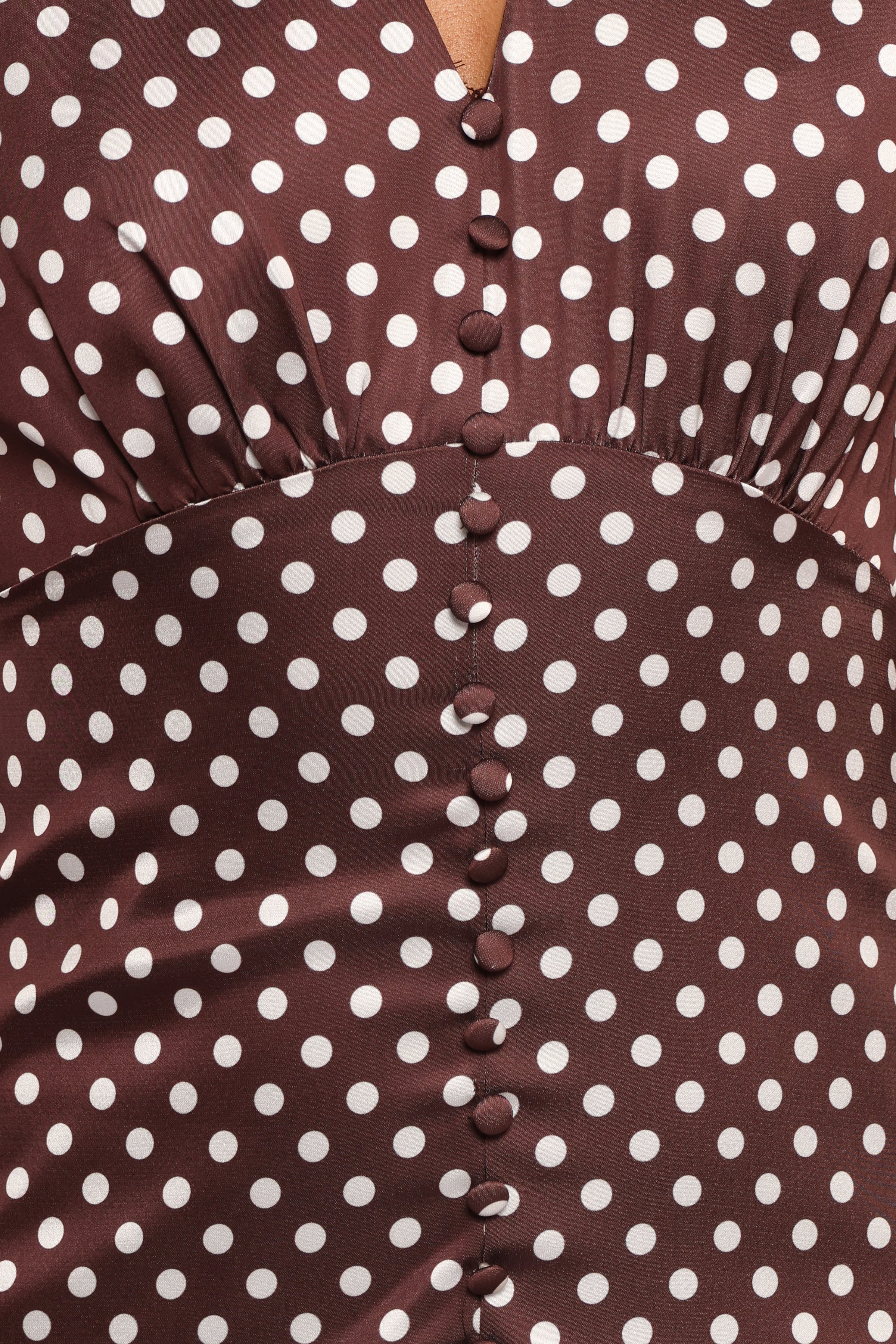 DRESSES Dean Maxi Dress - Brown Polka Dot