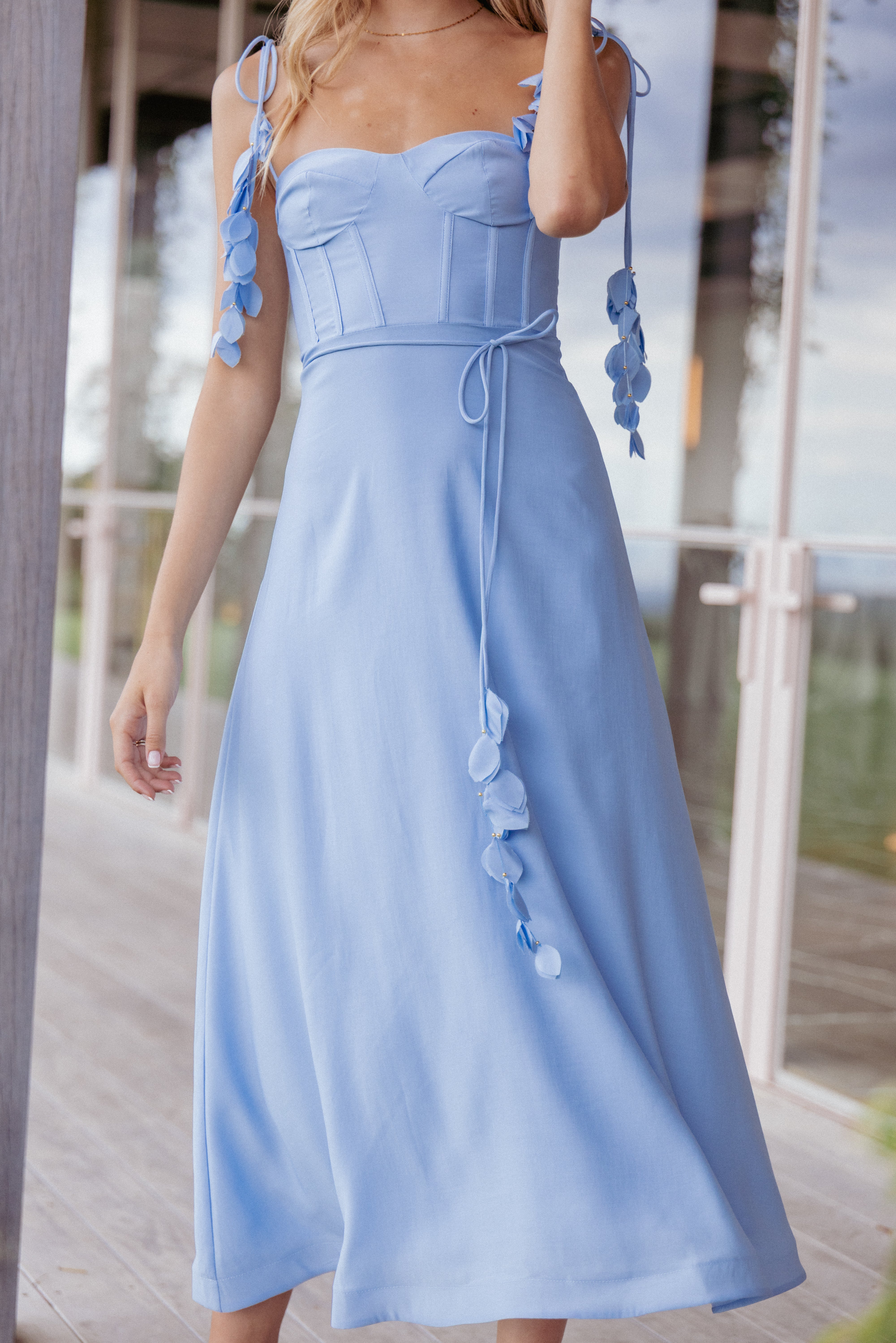 DRESSES Della Midi Dress - Pale Blue