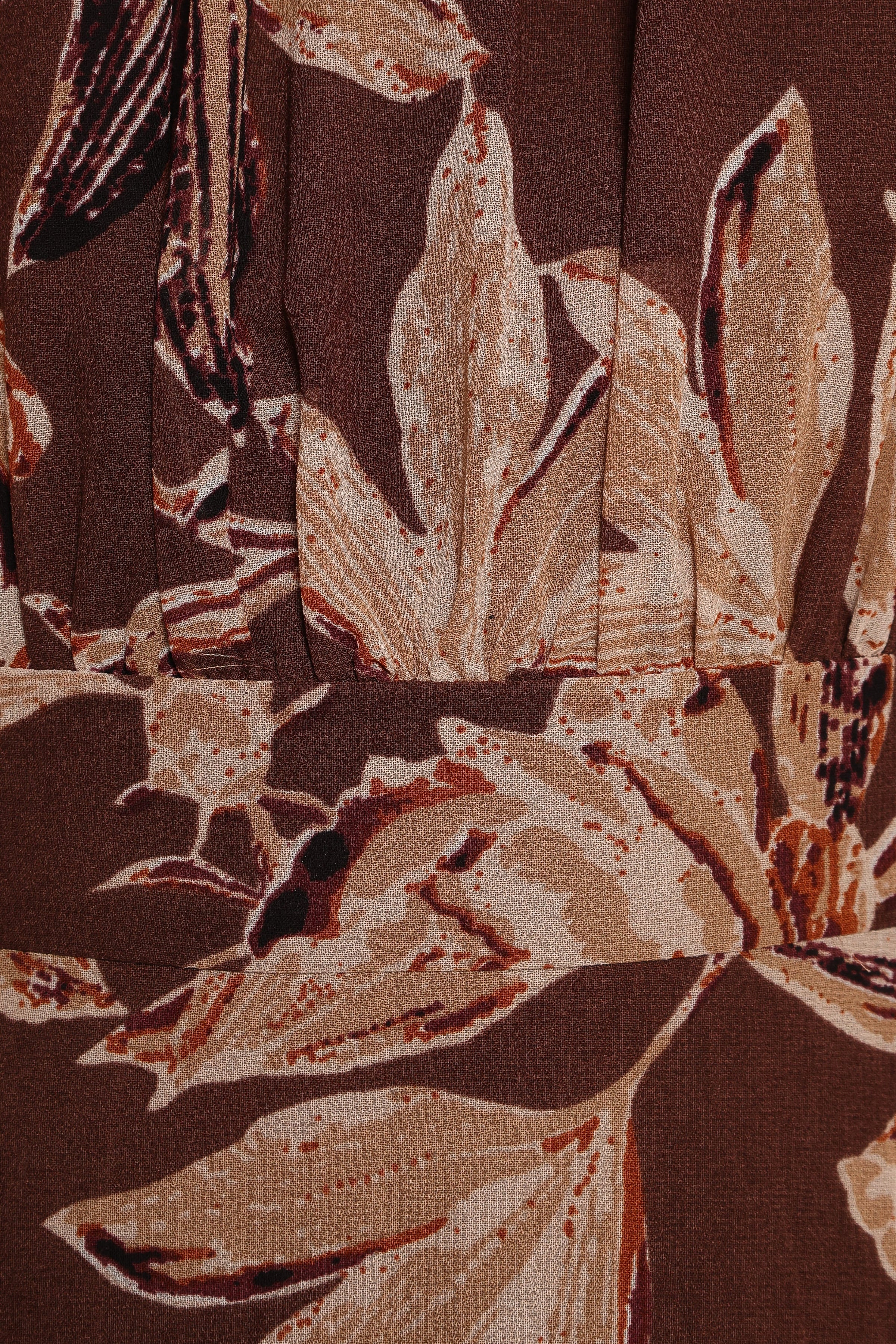 DRESSES Delphine Maxi Dress - Brown Floral