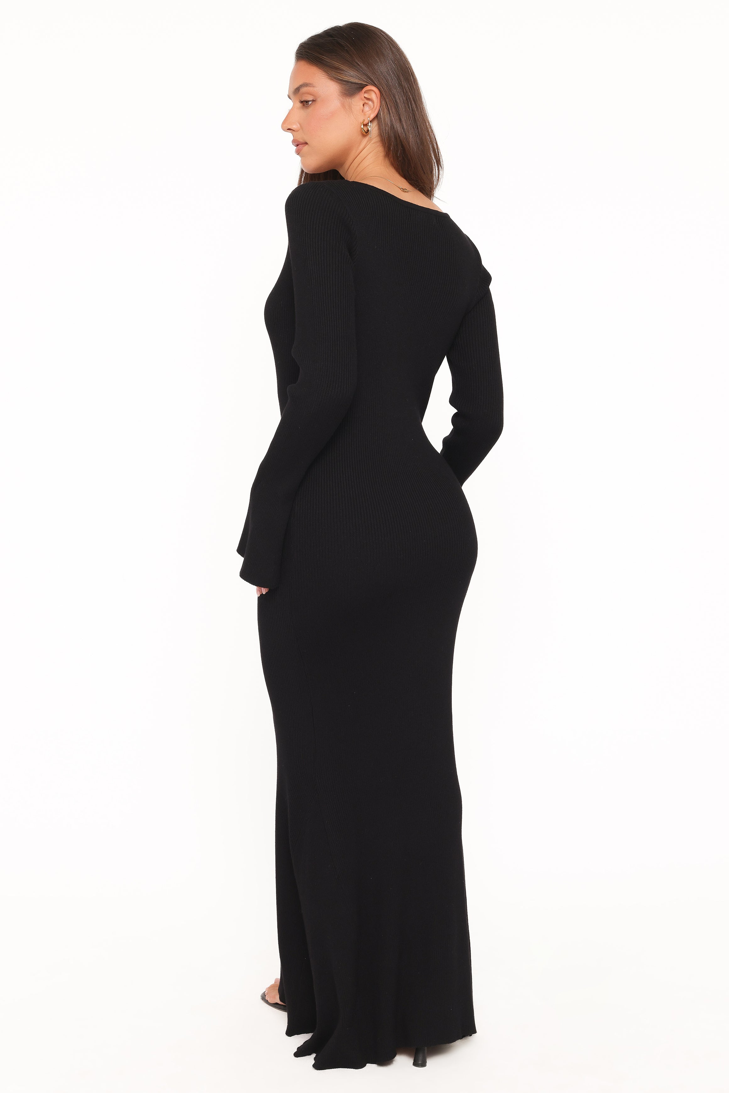 DRESSES Desley Knit Long Sleeve Maxi Dress - Black