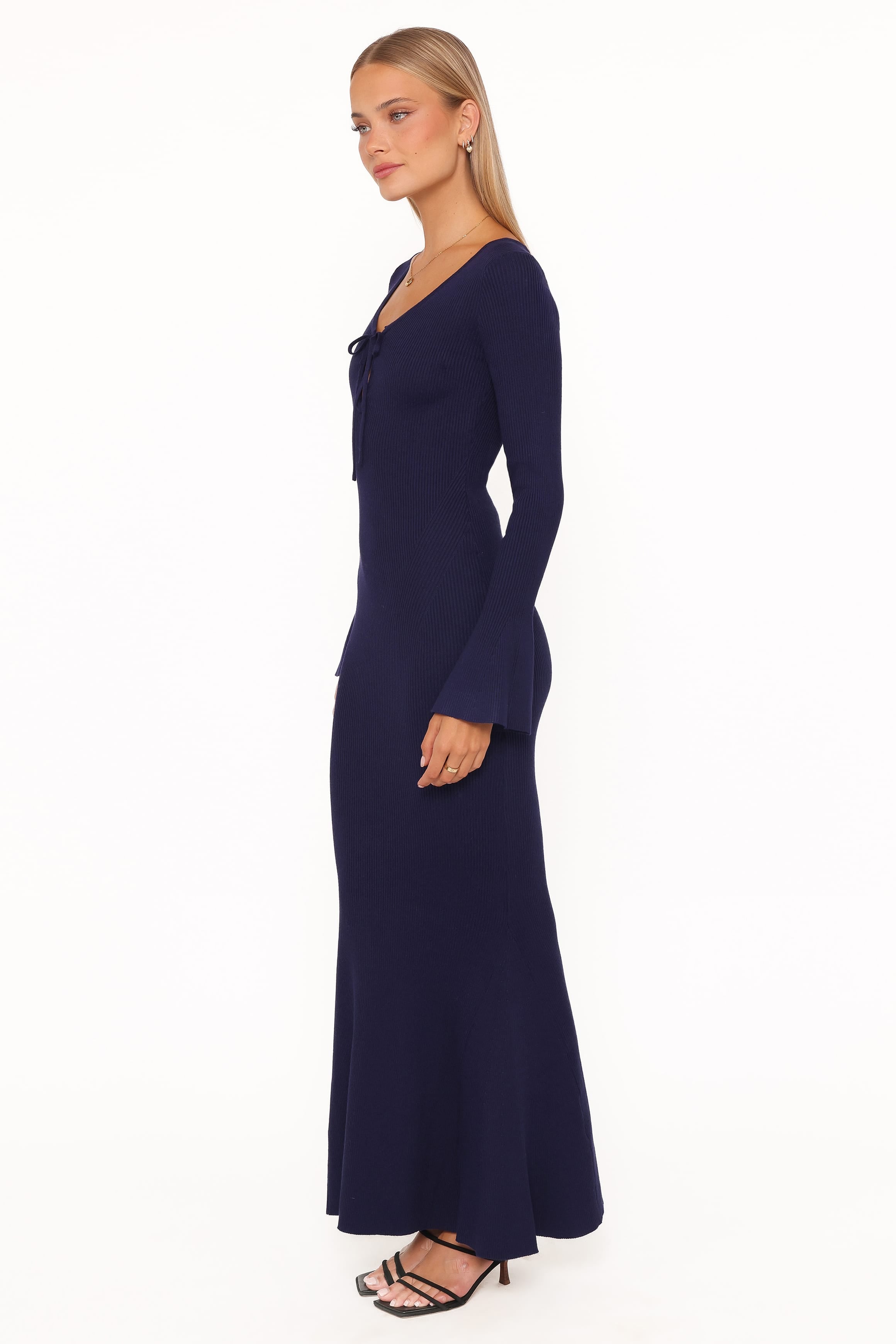 DRESSES Desley Knit Long Sleeve Maxi Dress - Navy
