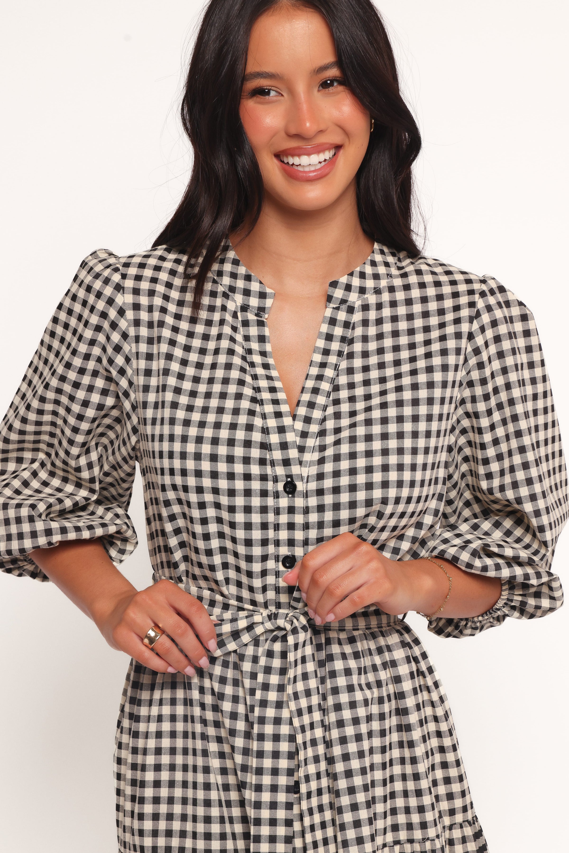 DRESSES Dixon Maxi Dress - Black Cream Gingham