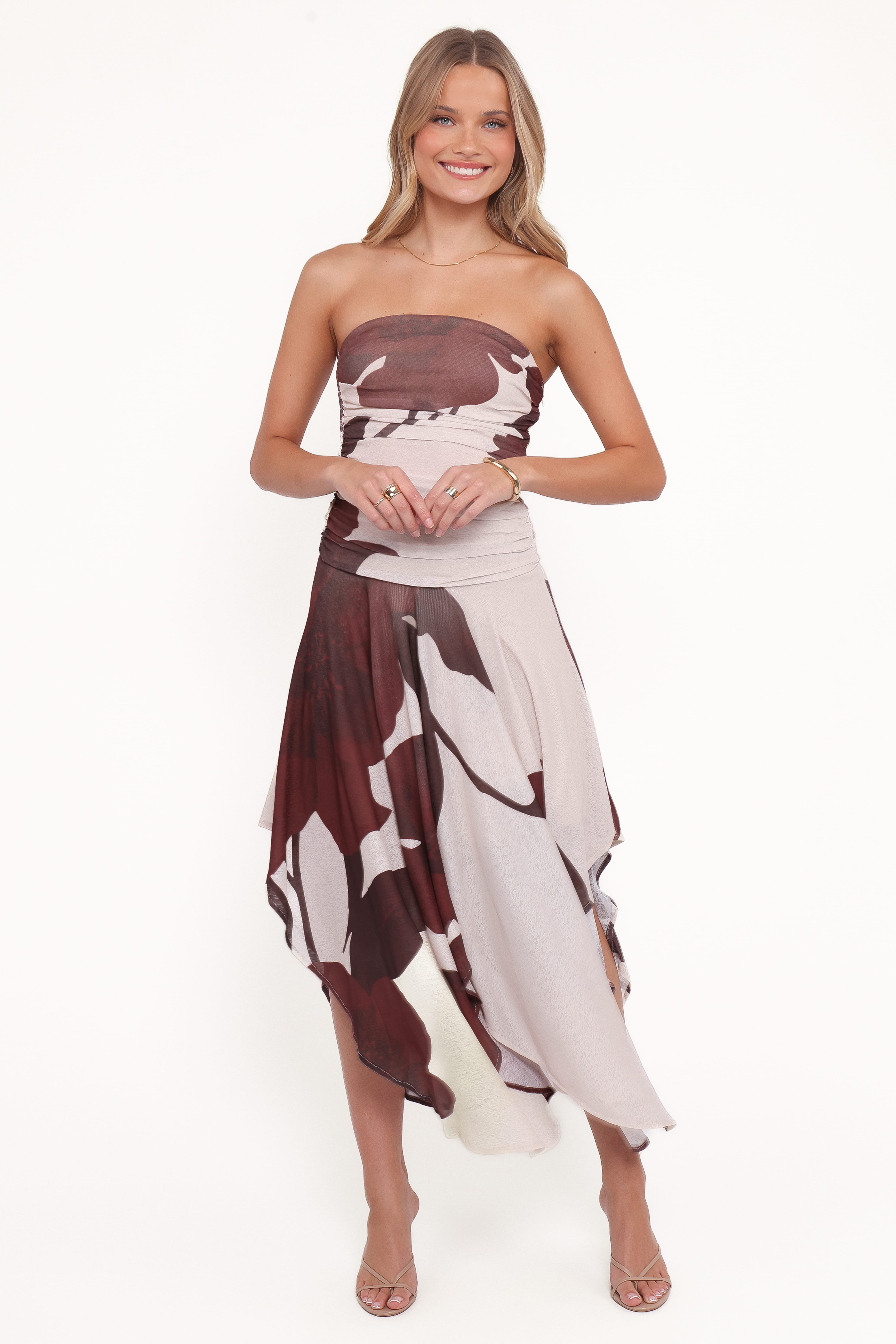DRESSES Doreen Midi Dress - Brown Floral