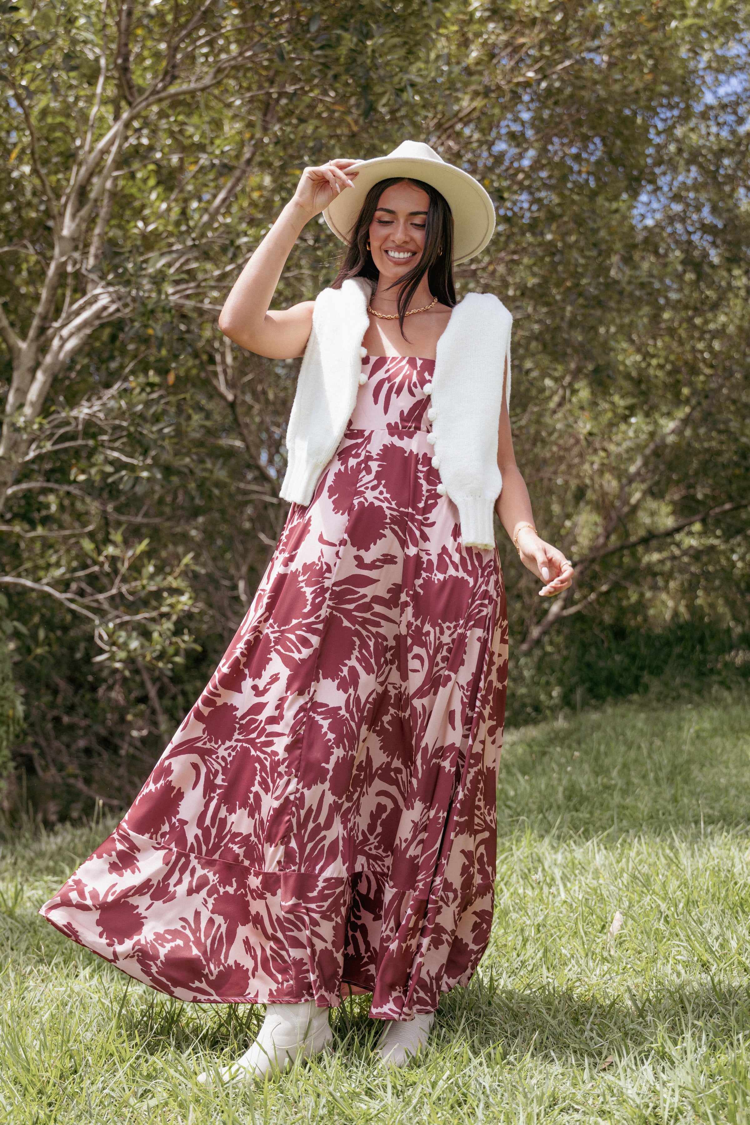 DRESSES Elanor Maxi Dress - Pale Burgundy