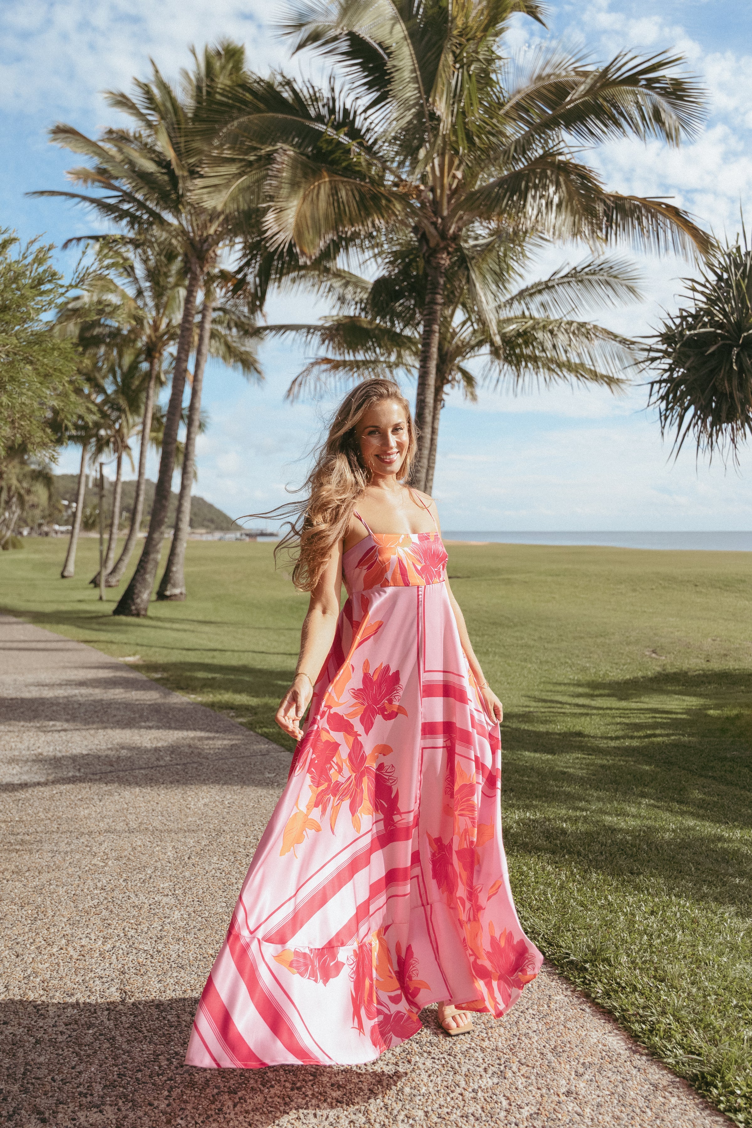 DRESSES Elanor Maxi Dress - Pink/Orange