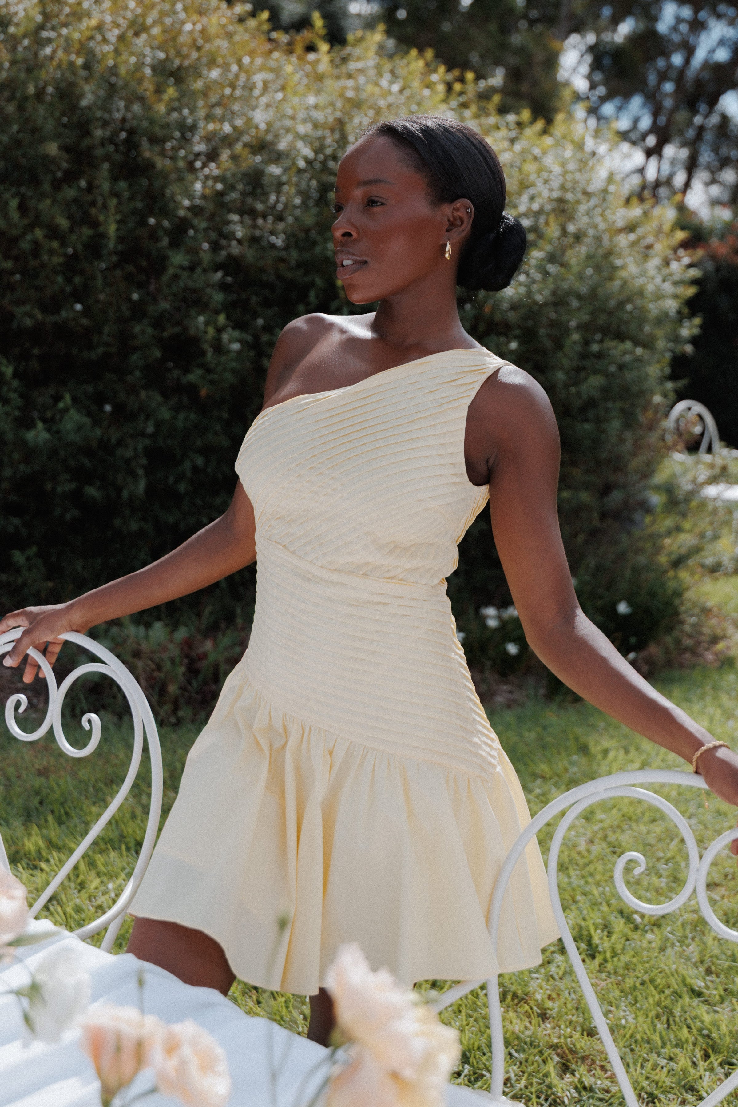 DRESSES Elaria Off Shoulder Mini Dress - Butter Yellow