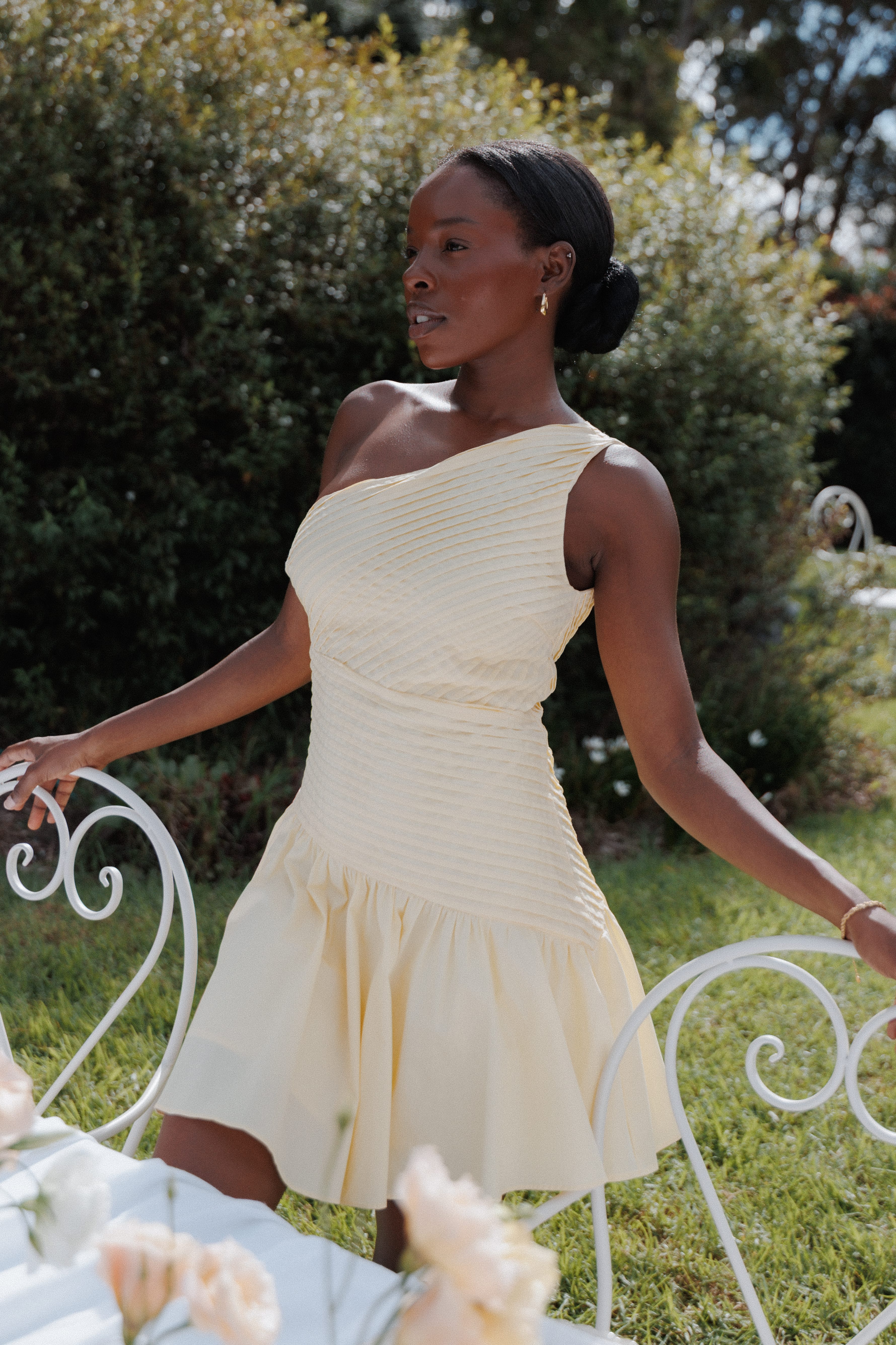 DRESSES Elaria Off Shoulder Mini Dress - Butter Yellow