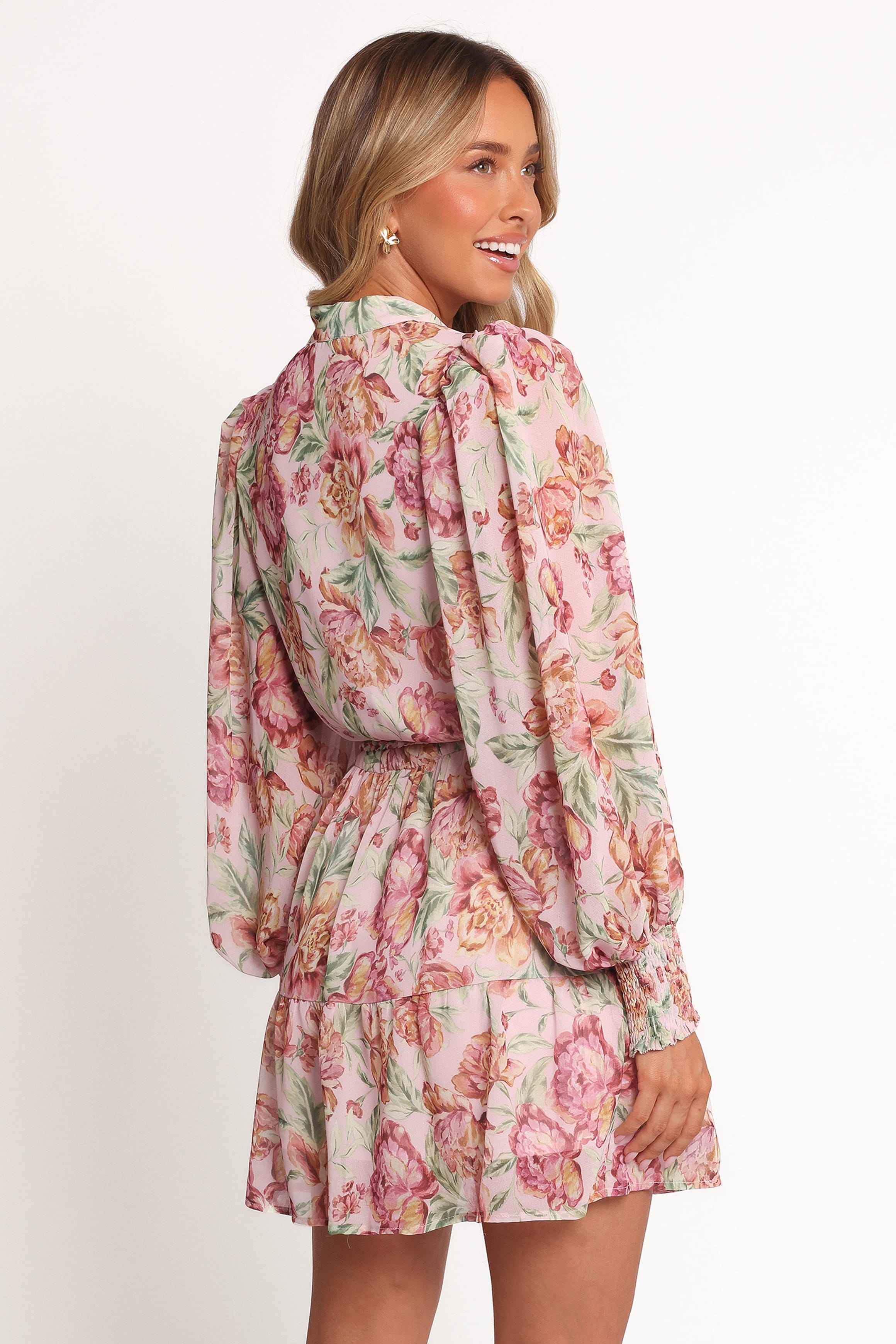 DRESSES Elba Long Sleeve Mini Dress - Veiled Floral