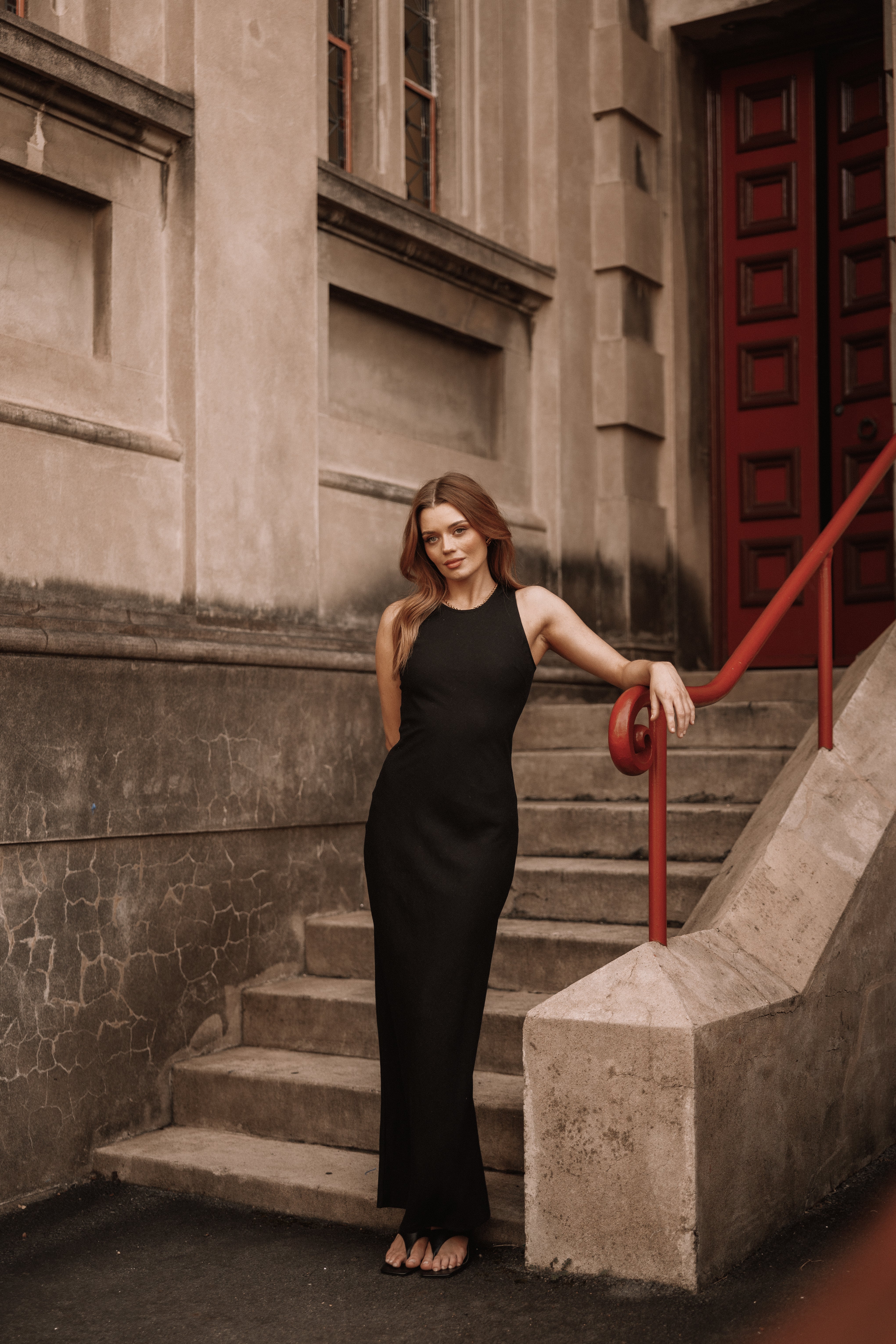 DRESSES @Ellis Maxi Dress - Black (Hold for Winter Essentials)