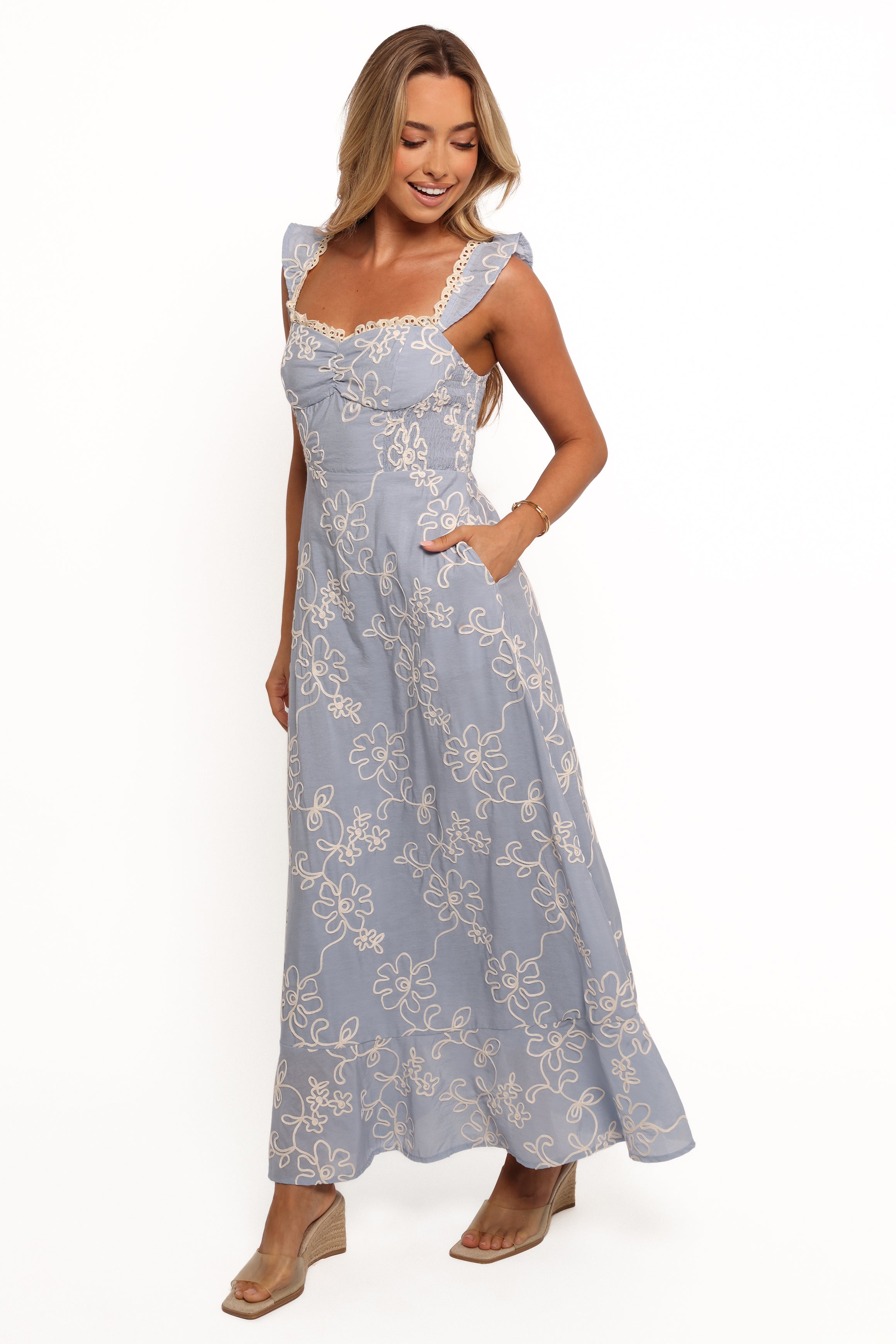 DRESSES Ellise Midi Dress - Blue