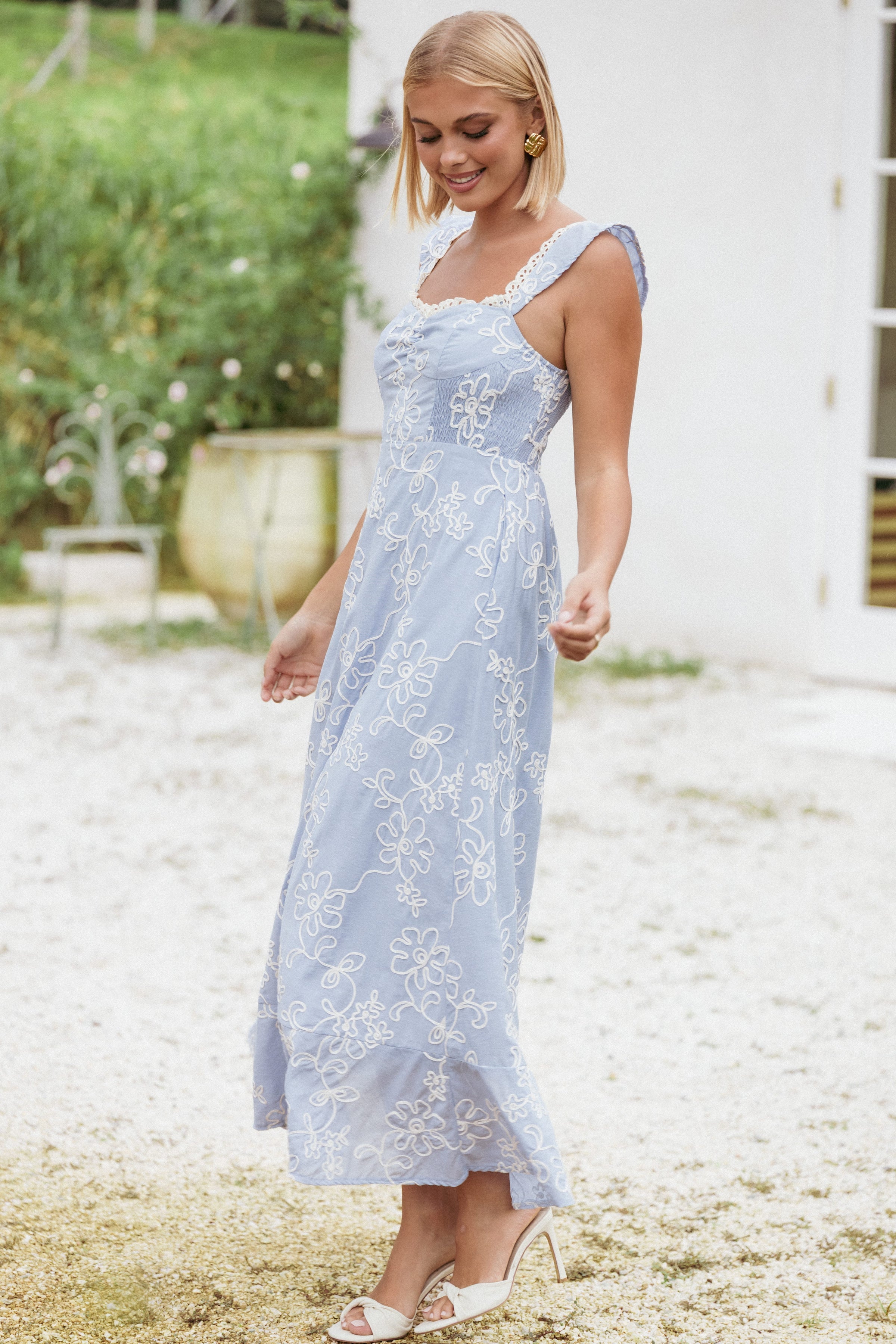 DRESSES Ellise Midi Dress - Blue
