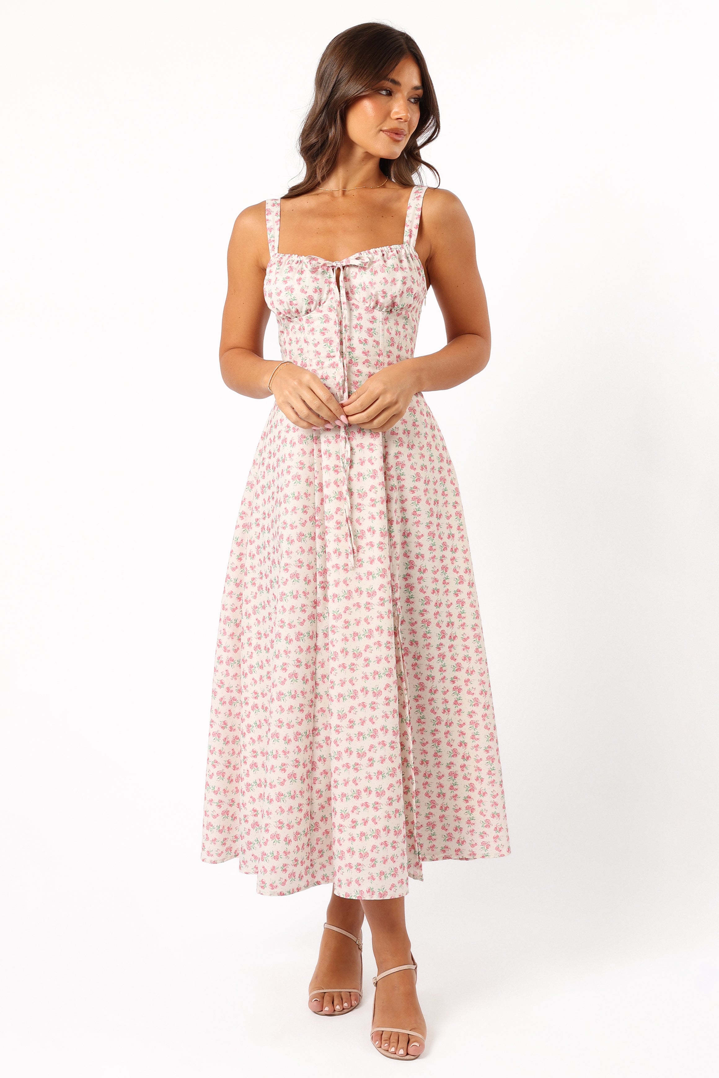 DRESSES @Elodie Midi Dress - Pink Floral