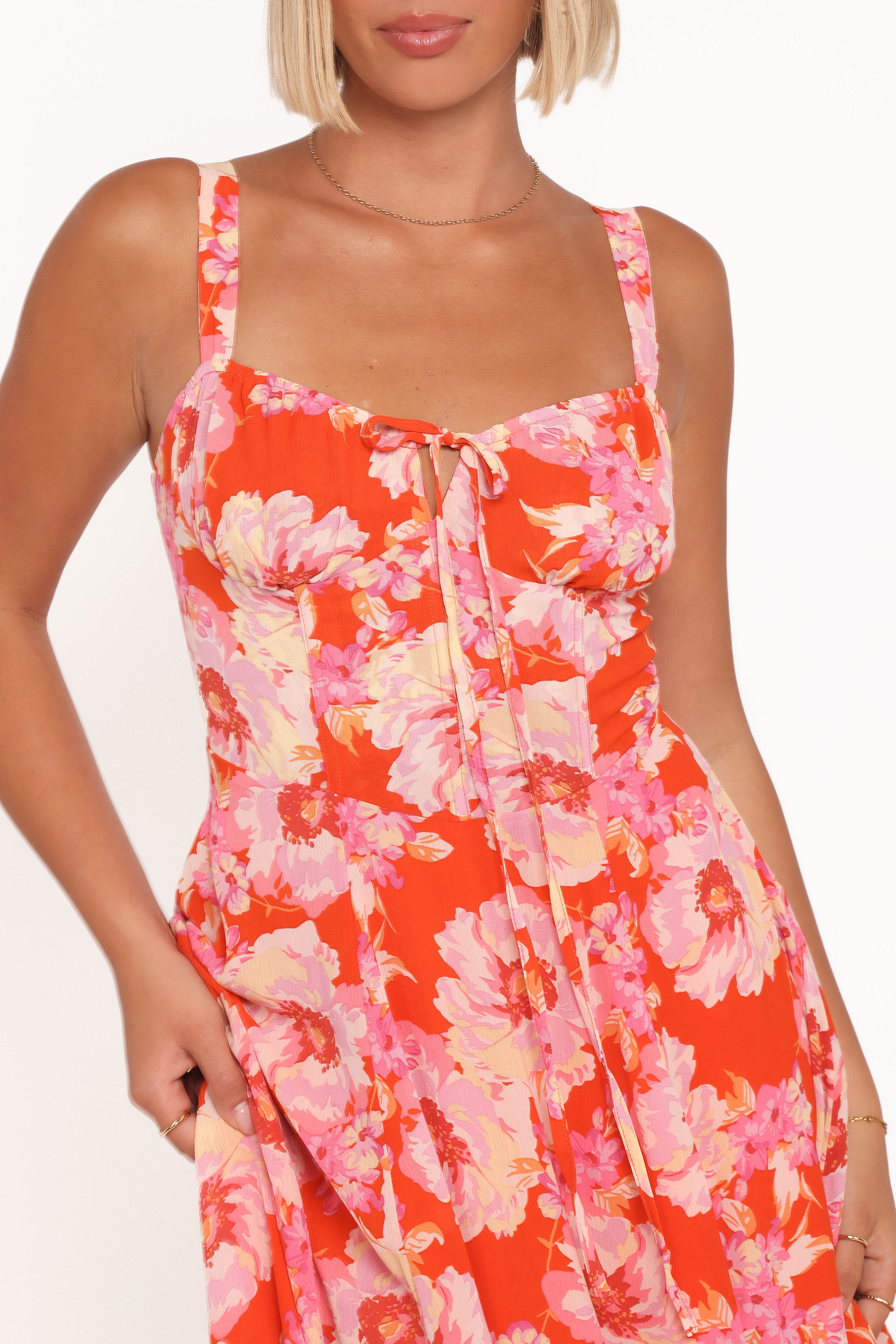 DRESSES Elodie Midi Dress - Red Floral