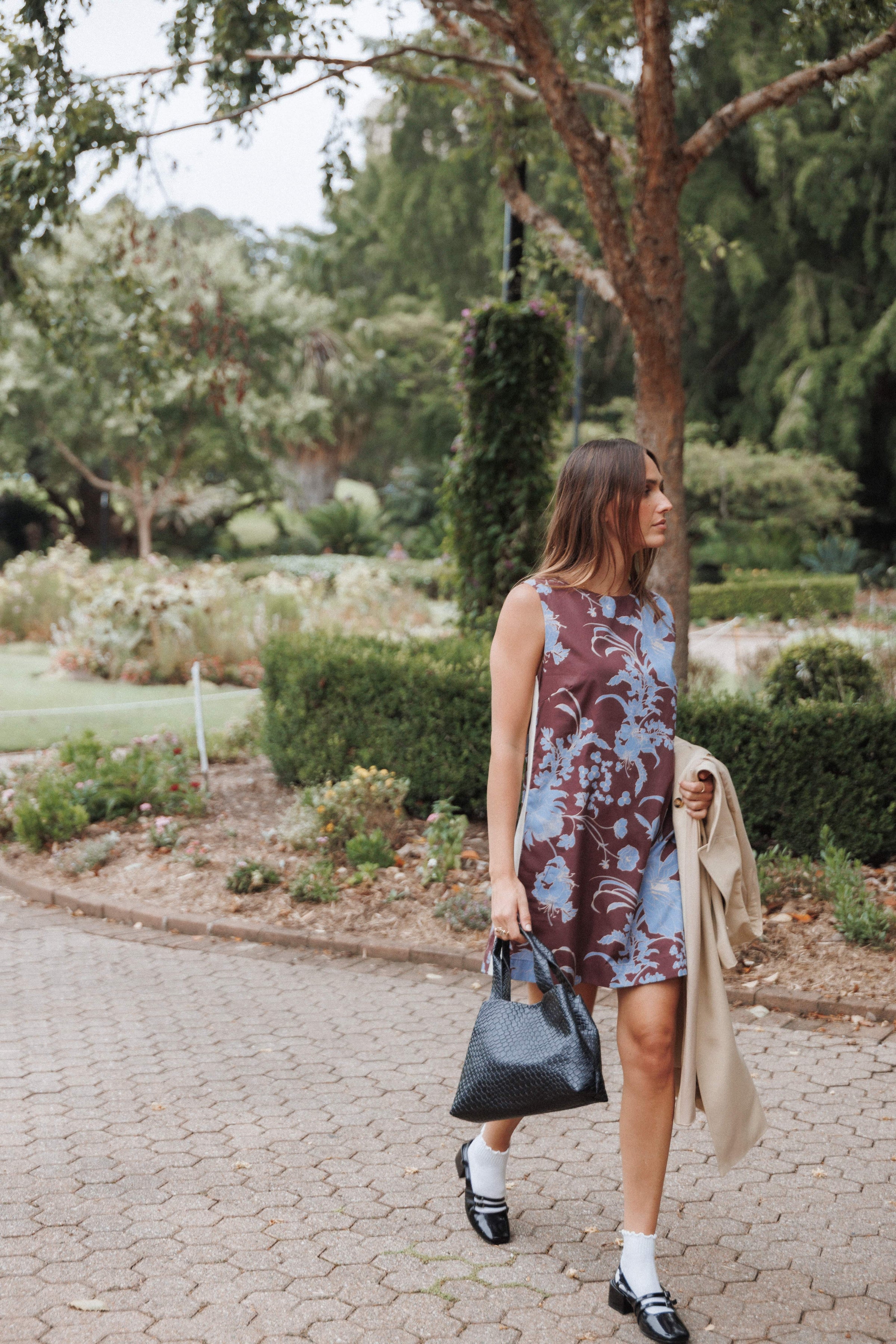 DRESSES Elorna Mini Dress - Burgundy Floral