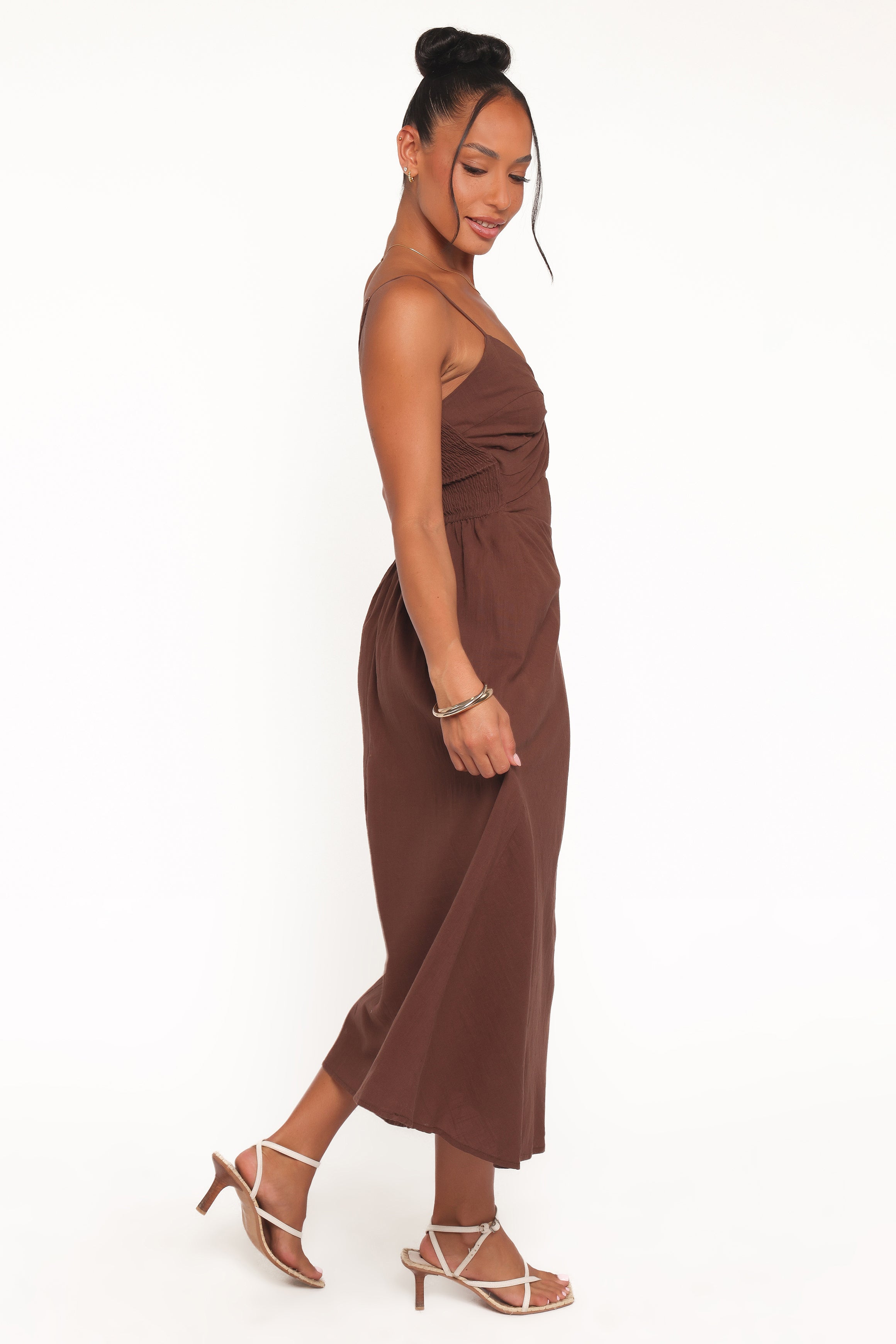 DRESSES Elvina Midi Dress - Brown