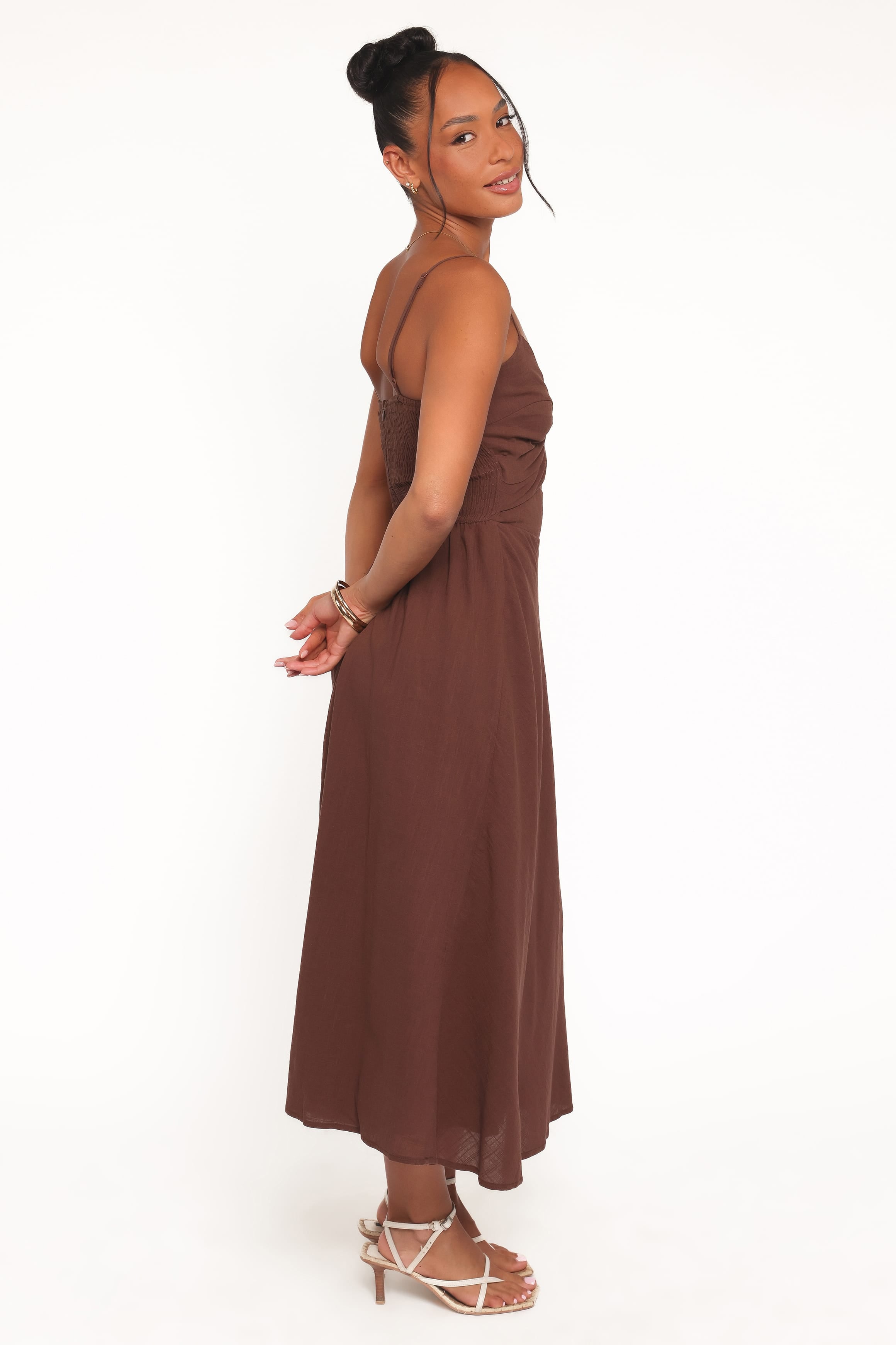 DRESSES Elvina Midi Dress - Brown