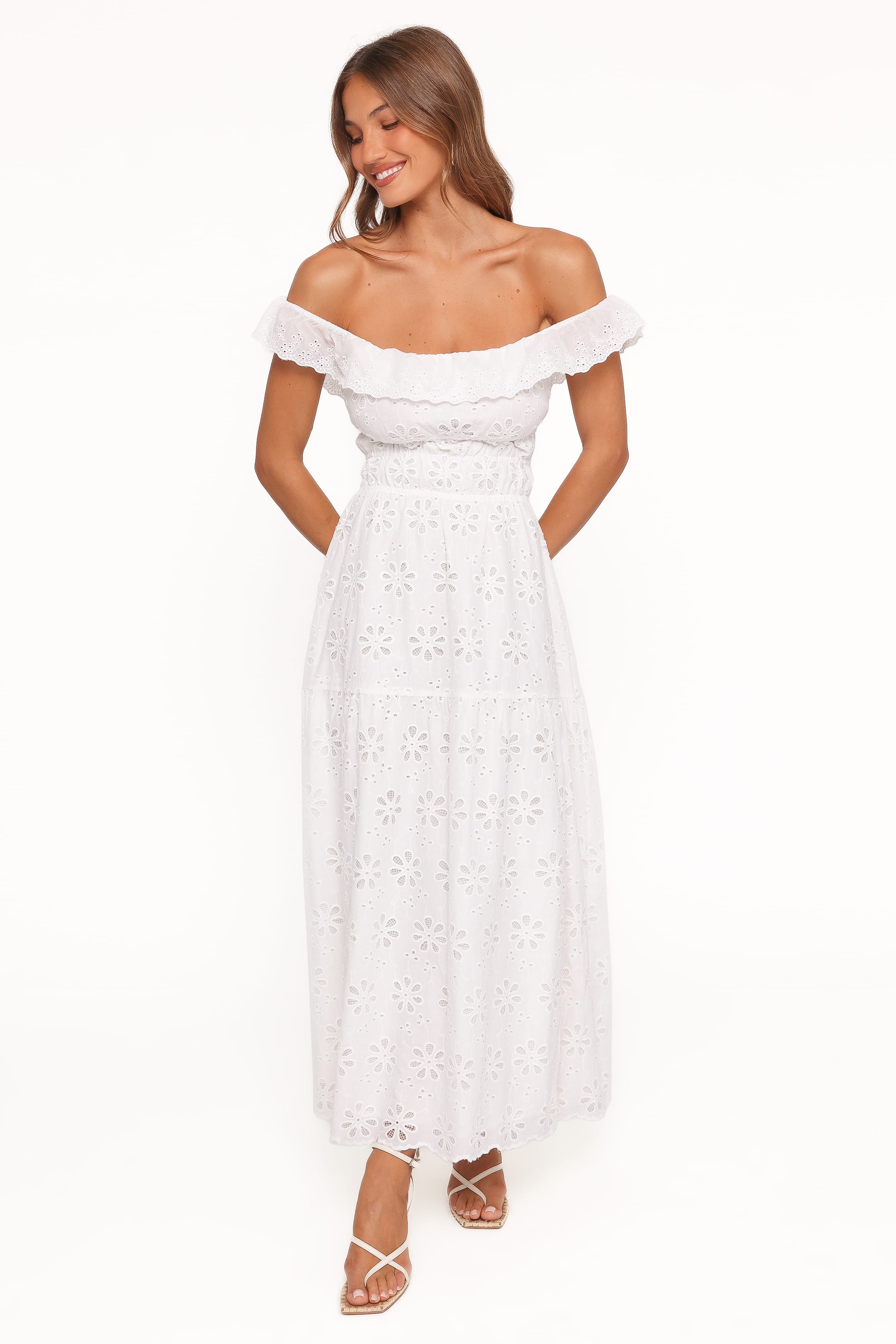 DRESSES Elwyn Maxi Dress - White Broderie
