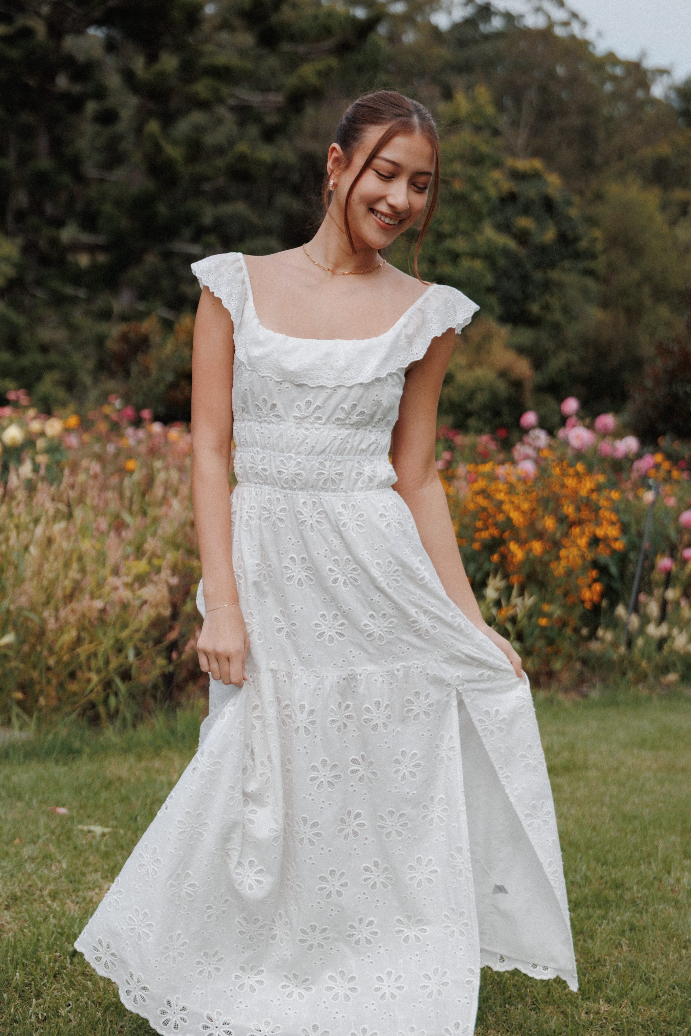 DRESSES Elwyn Maxi Dress - White Broderie