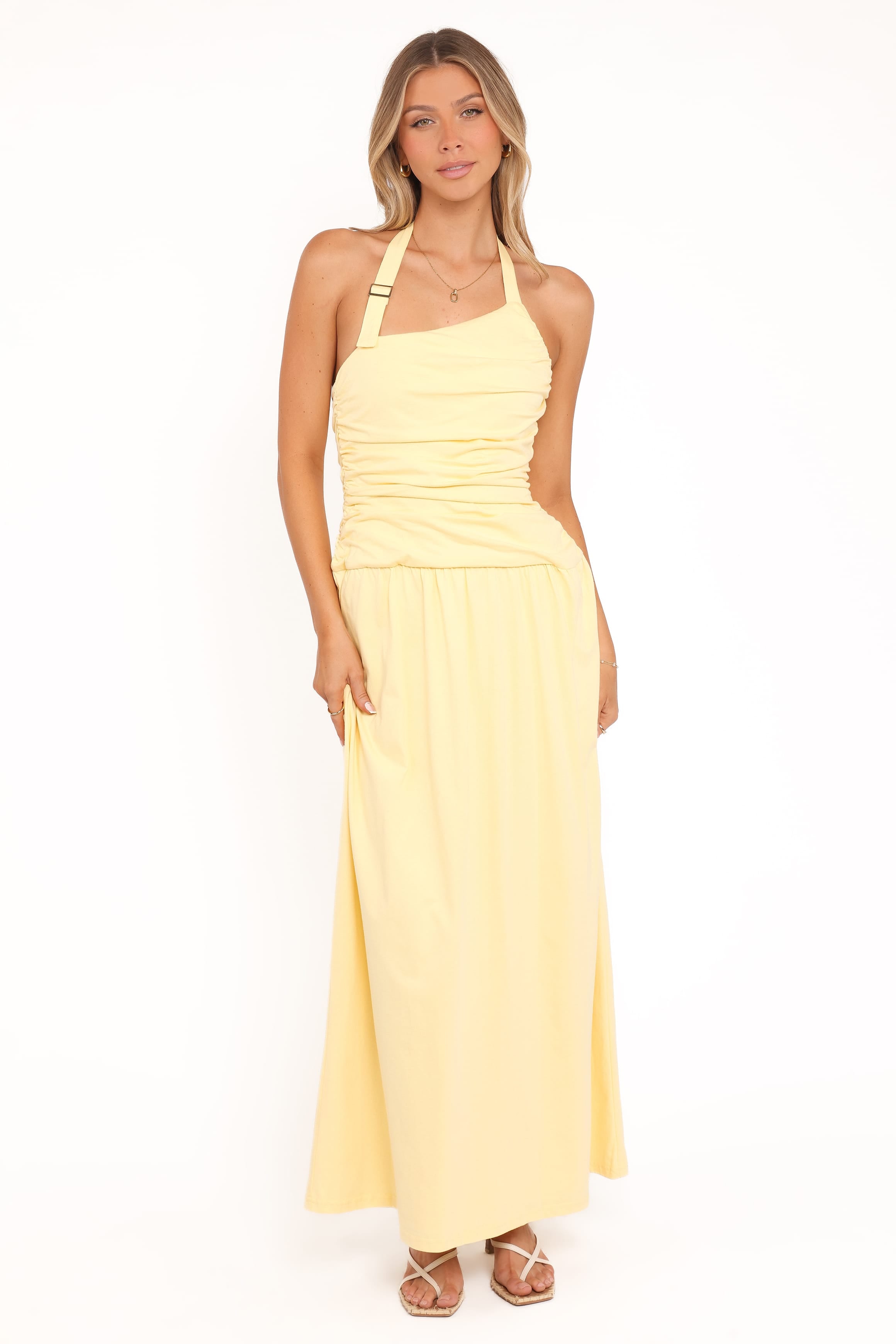 DRESSES Emalia Halter Maxi Dress - Pale Yellow