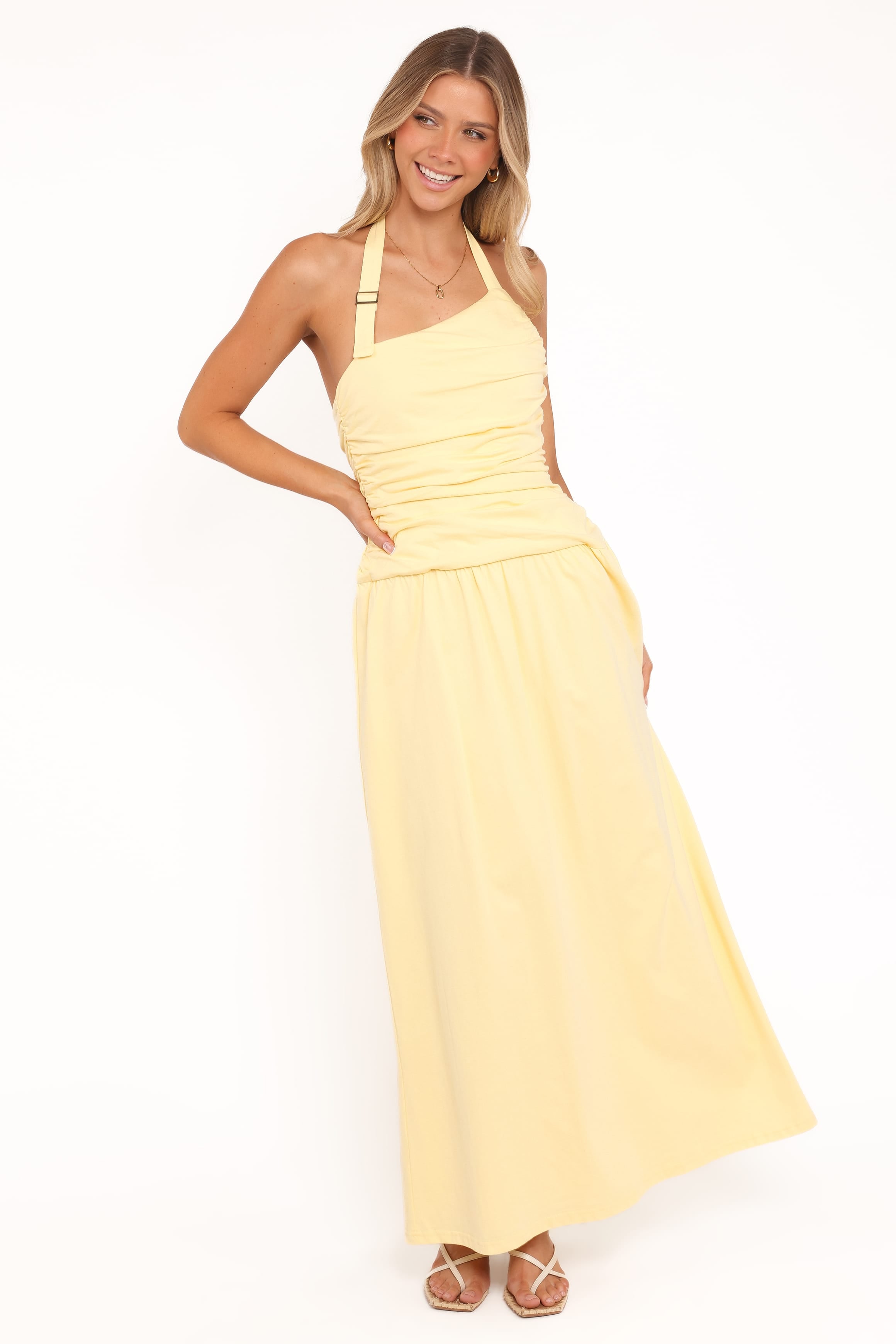 DRESSES Emalia Halter Maxi Dress - Pale Yellow