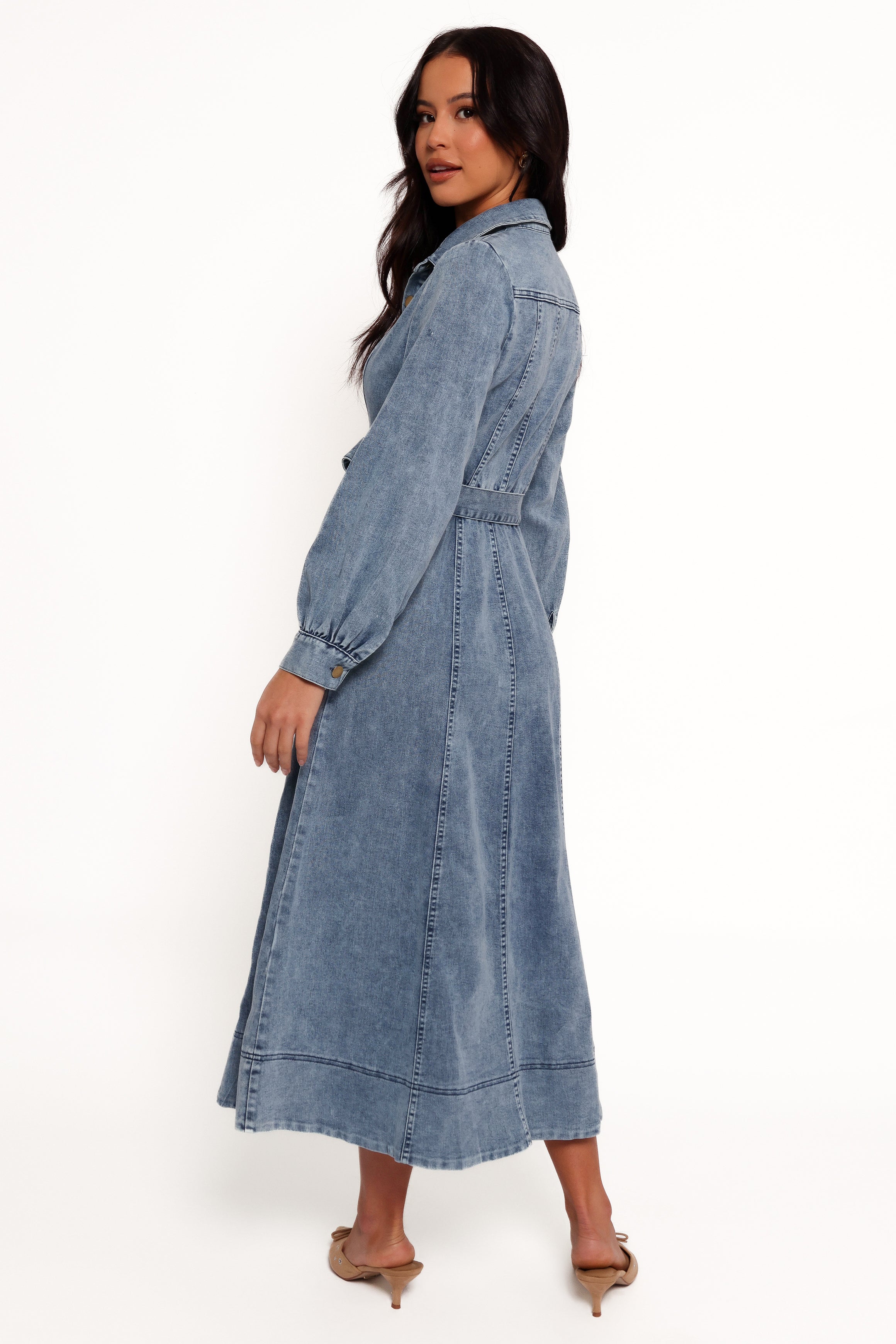 DRESSES Emberly Long Sleeve Maxi Dress - Denim