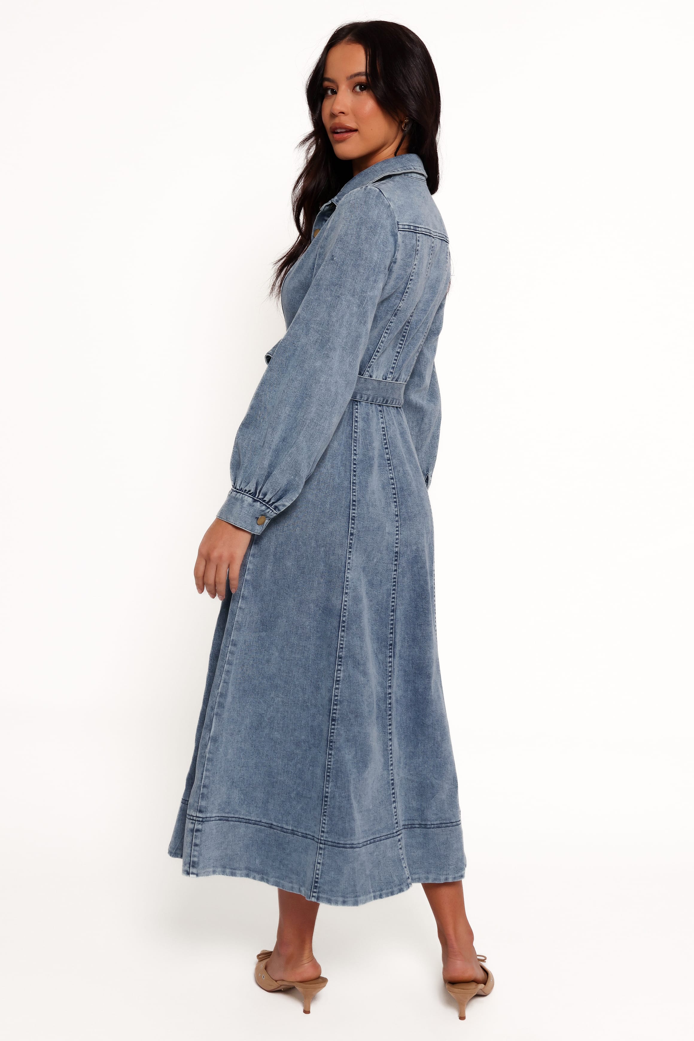 DRESSES Emberly Long Sleeve Maxi Dress - Denim