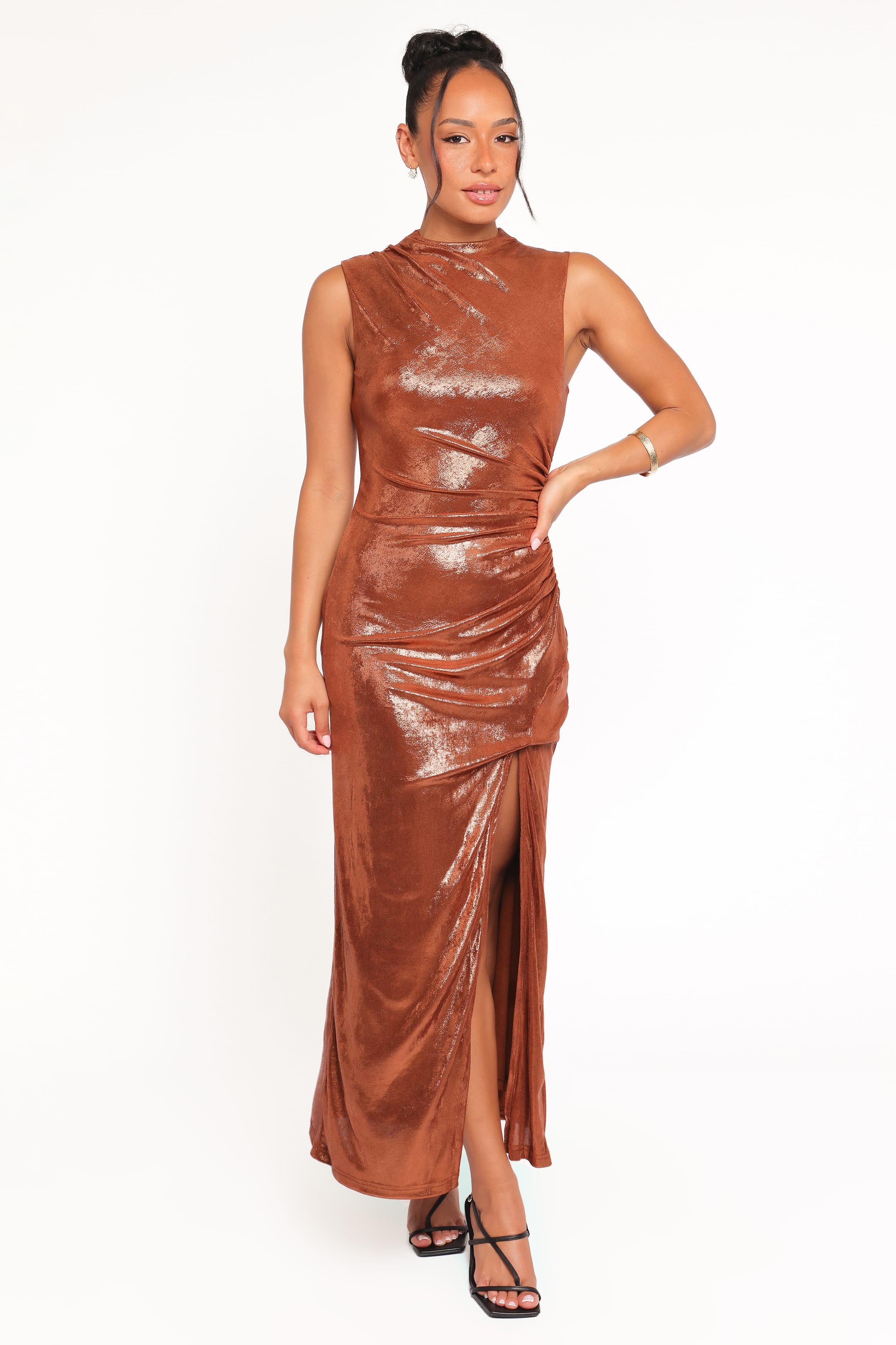 DRESSES Emerie Sleeveless Metallic Maxi - Bronze