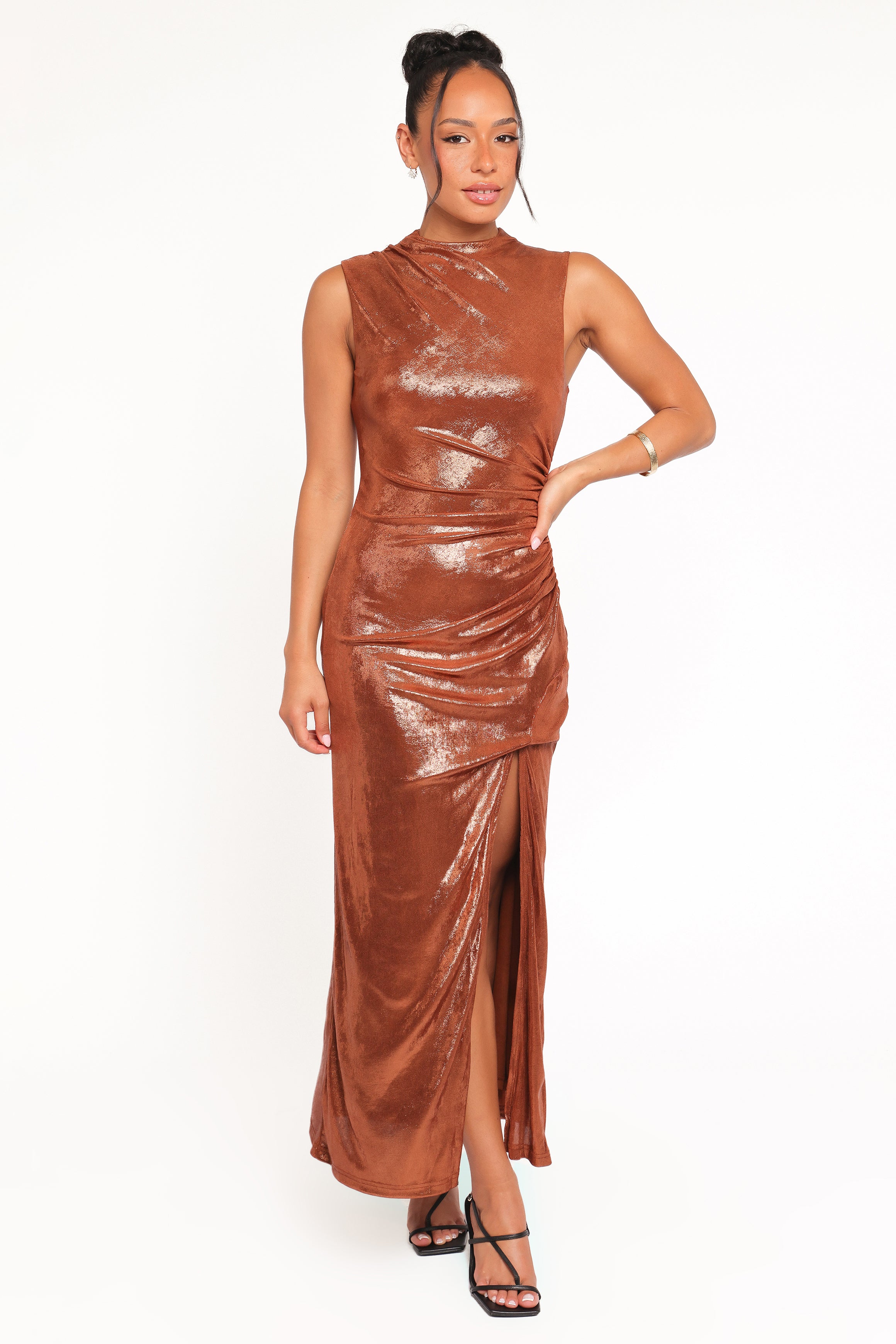 DRESSES Emerie Sleeveless Metallic Maxi - Bronze