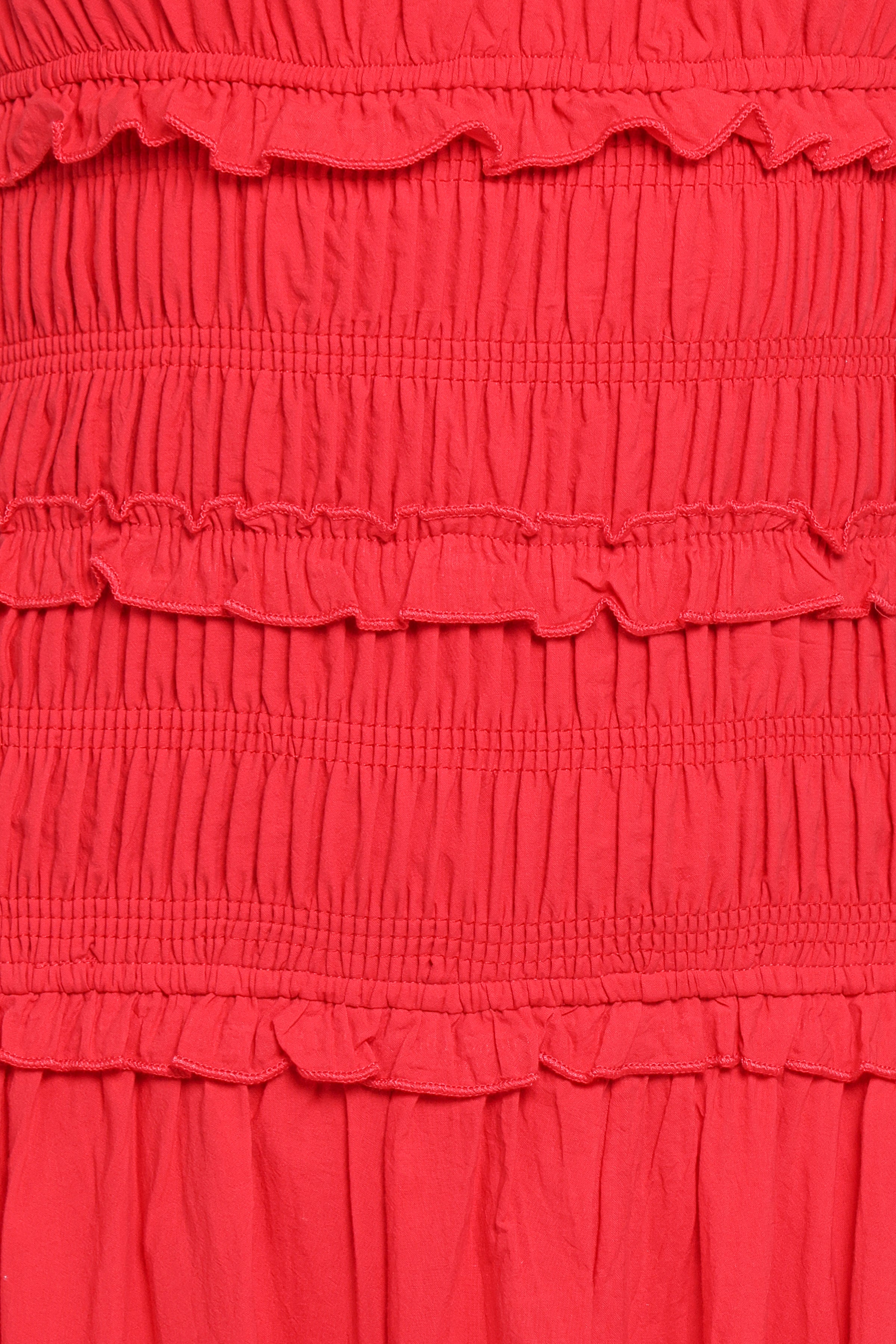 DRESSES Enola Gather Midi Dress - Red