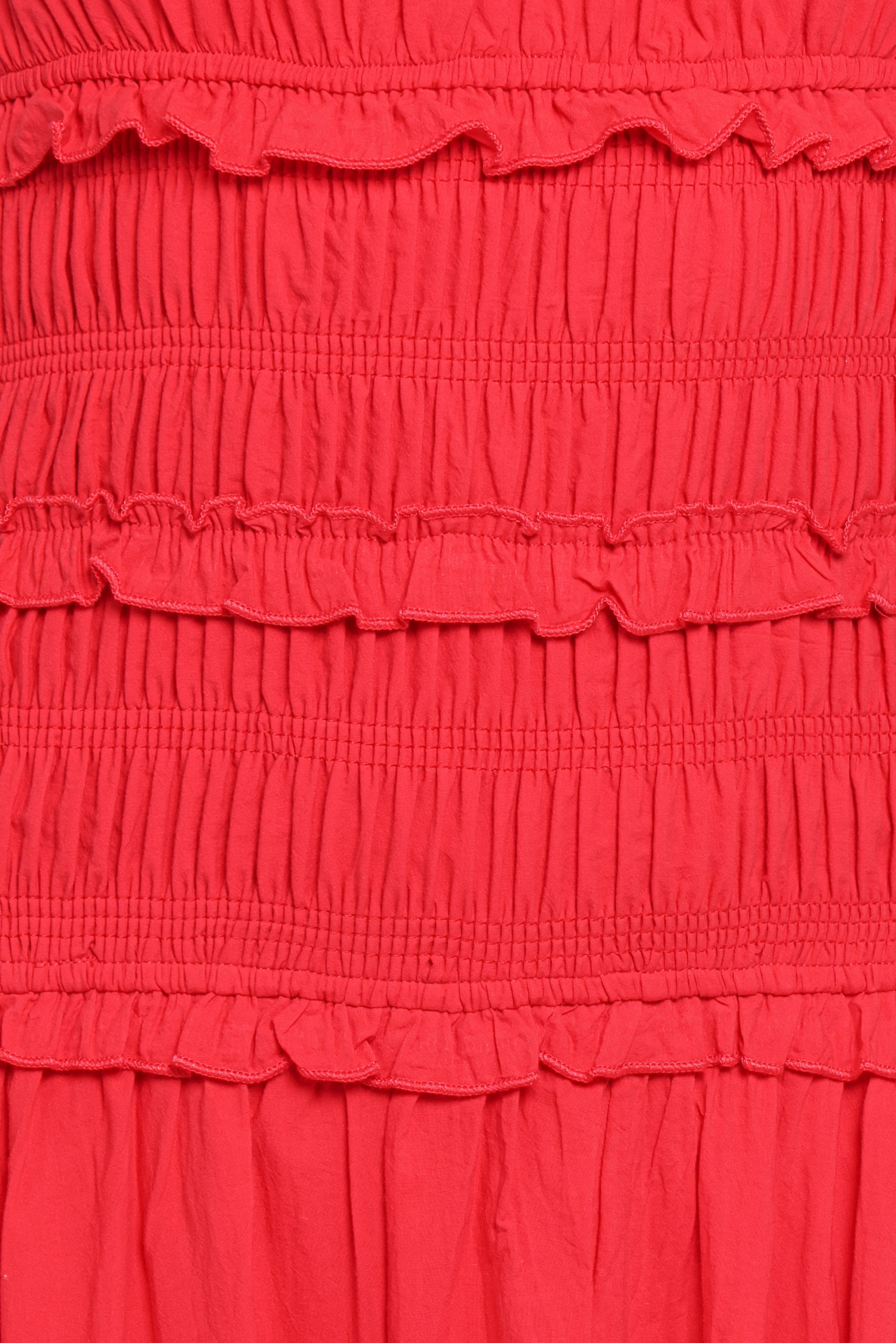 DRESSES Enola Gather Midi Dress - Red