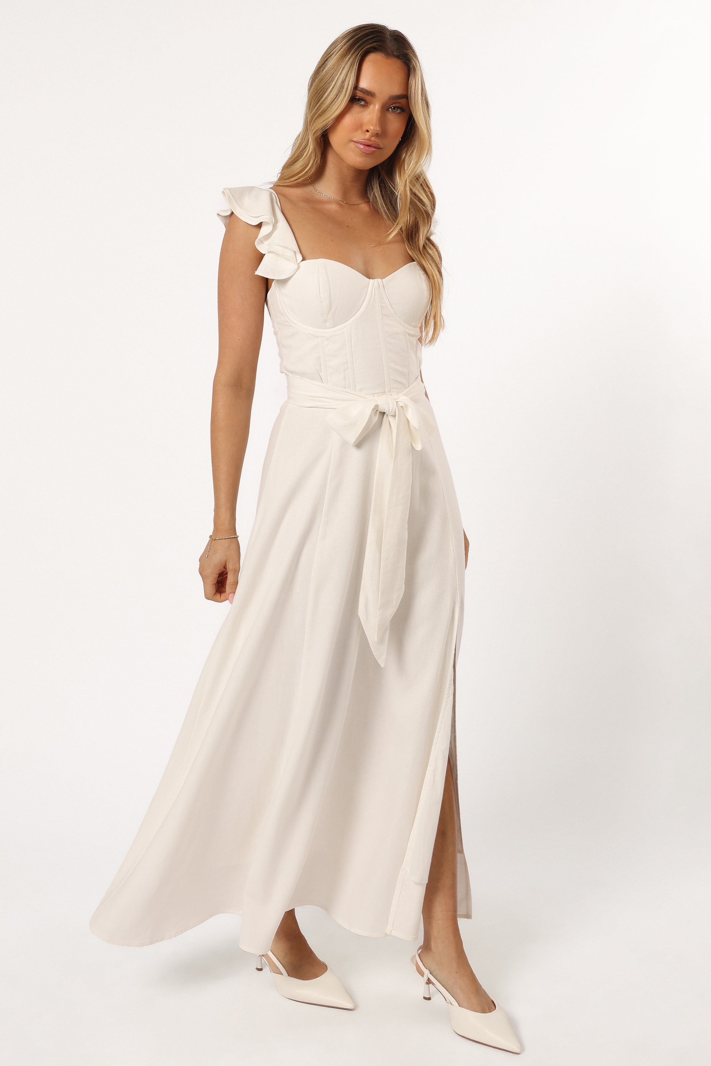 DRESSES @Enslee Midi Dress - Ivory