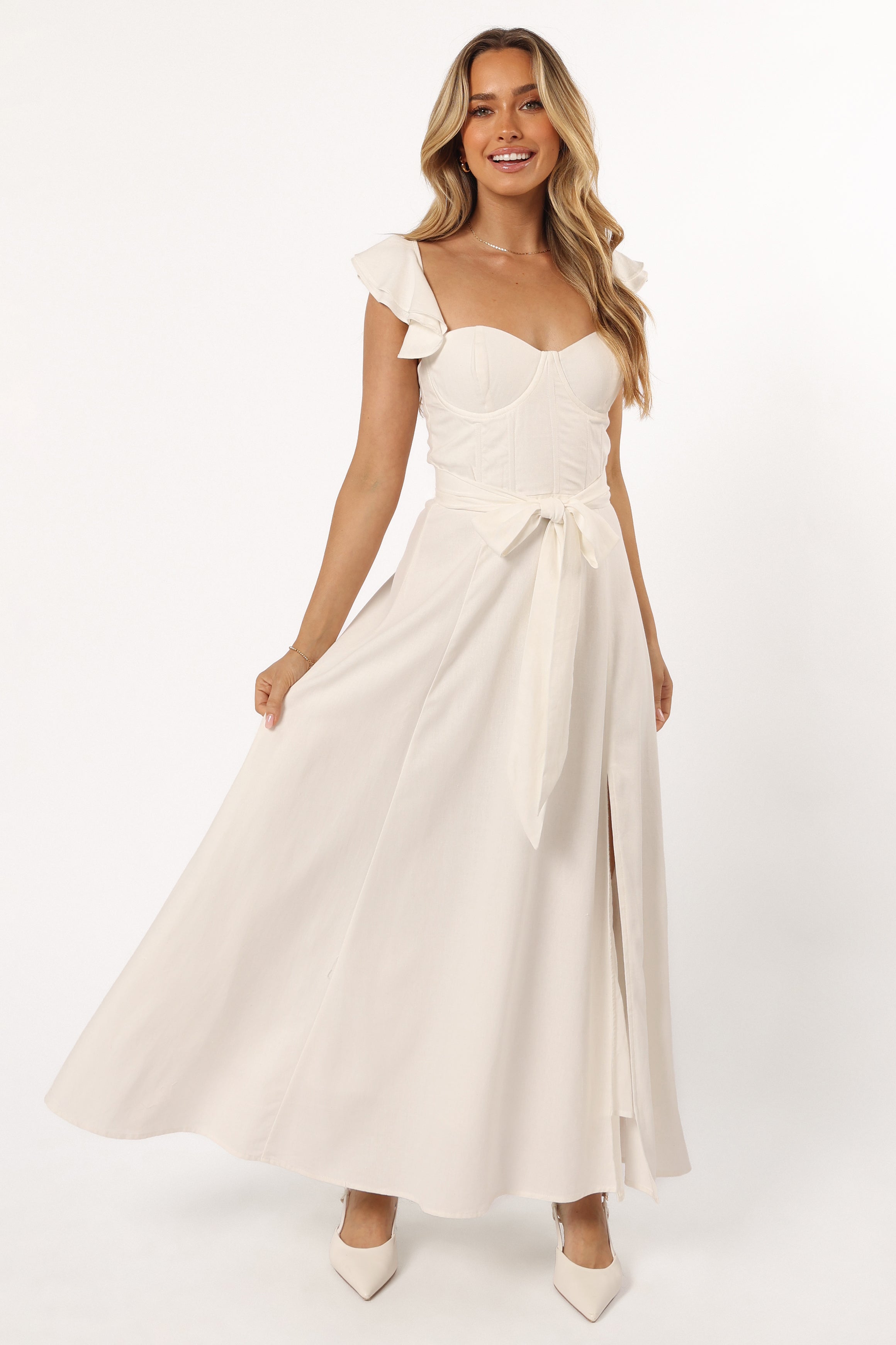 DRESSES @Enslee Midi Dress - Ivory