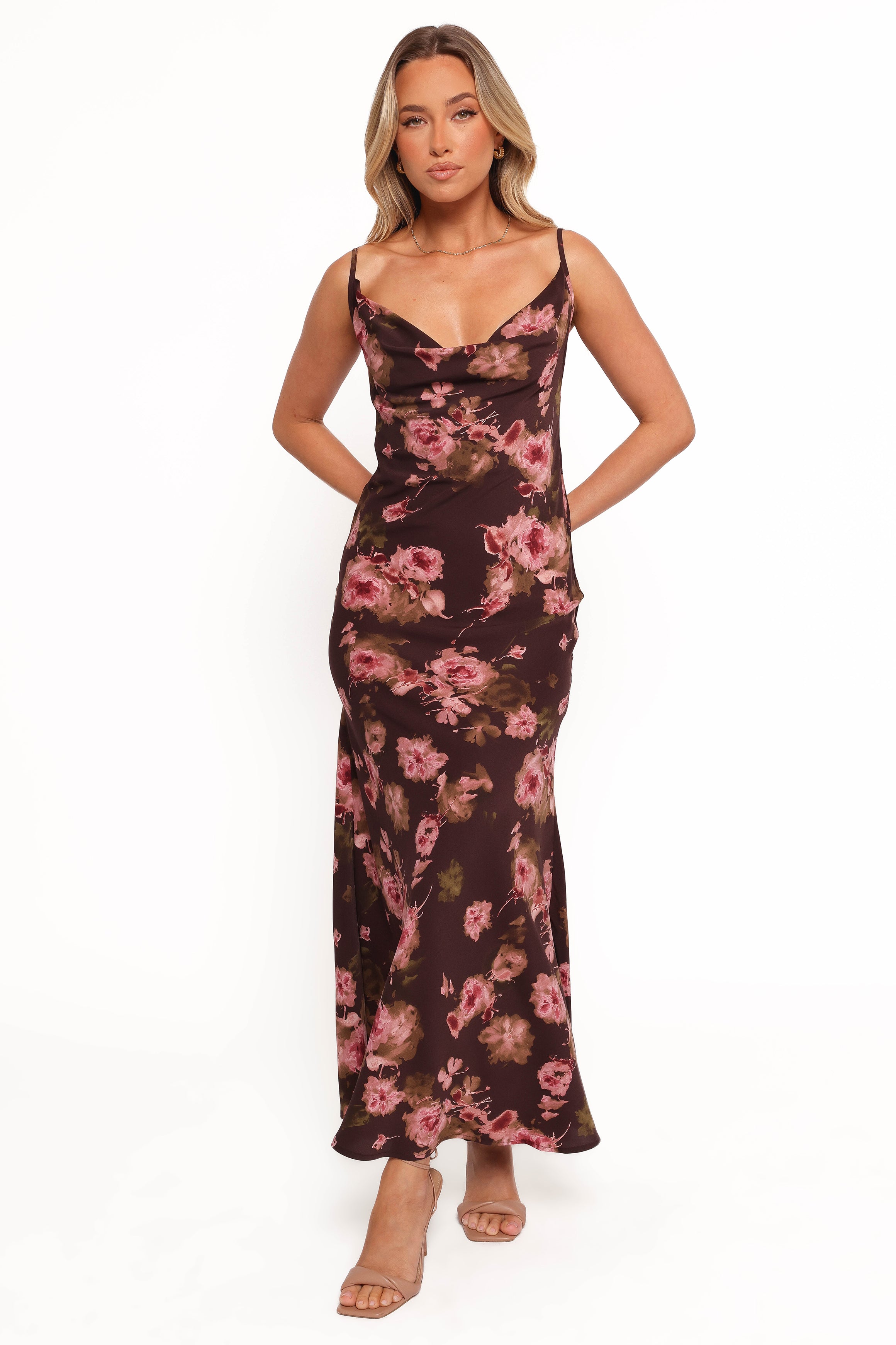 DRESSES Enya Maxi Dress - Chocolate Floral