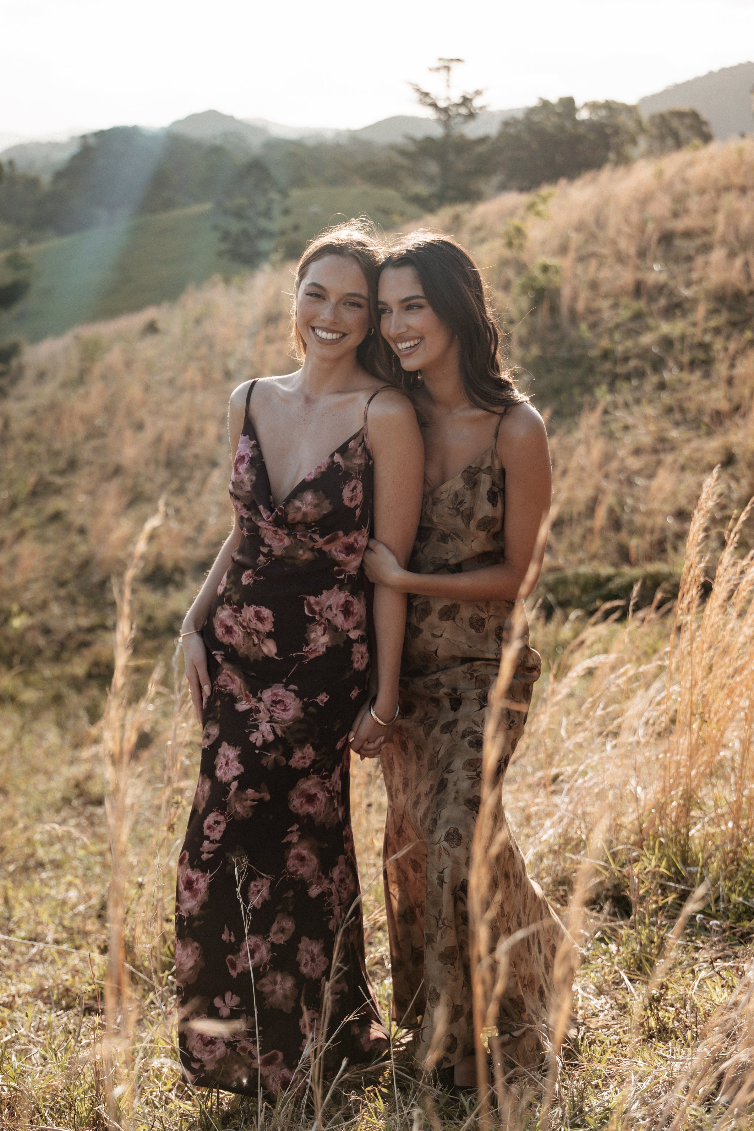 DRESSES Enya Maxi Dress - Chocolate Floral