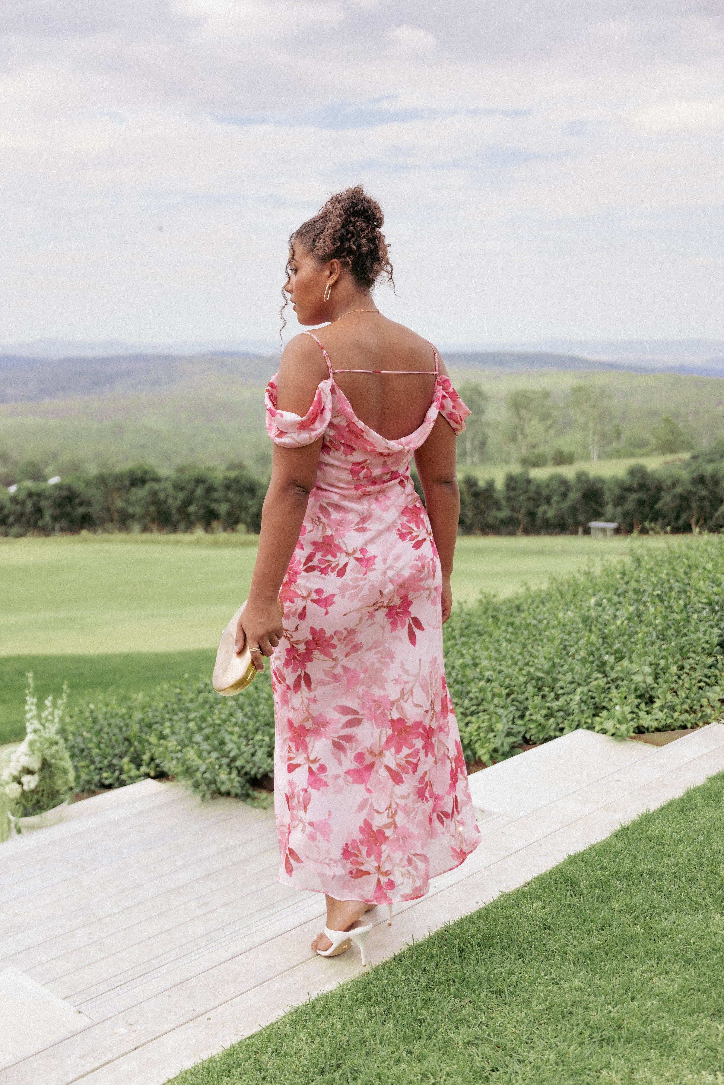 DRESSES Esther Midi Dress - Pink Floral