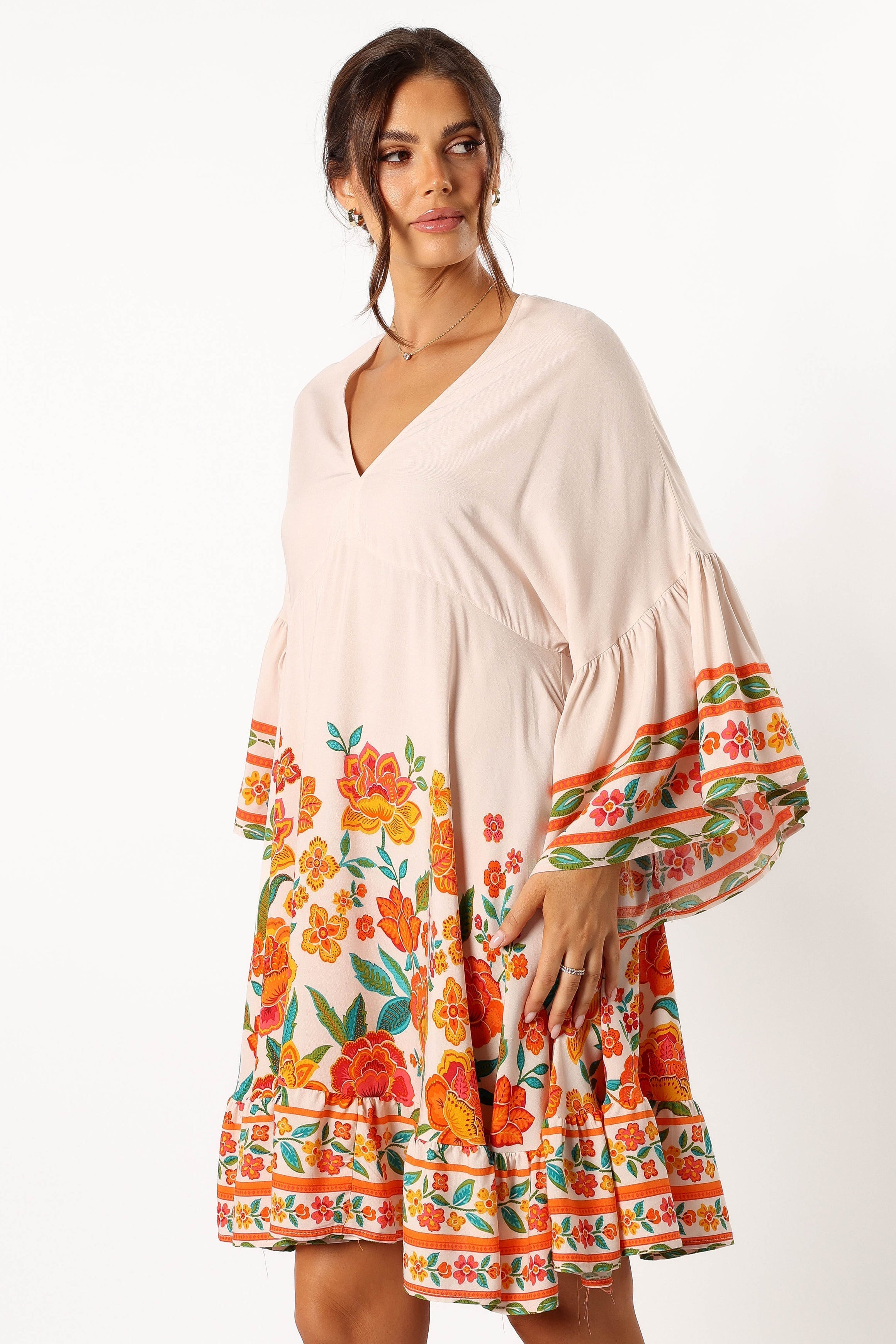 DRESSES @Eugene Long Sleeve Mini Dress - Willow Print