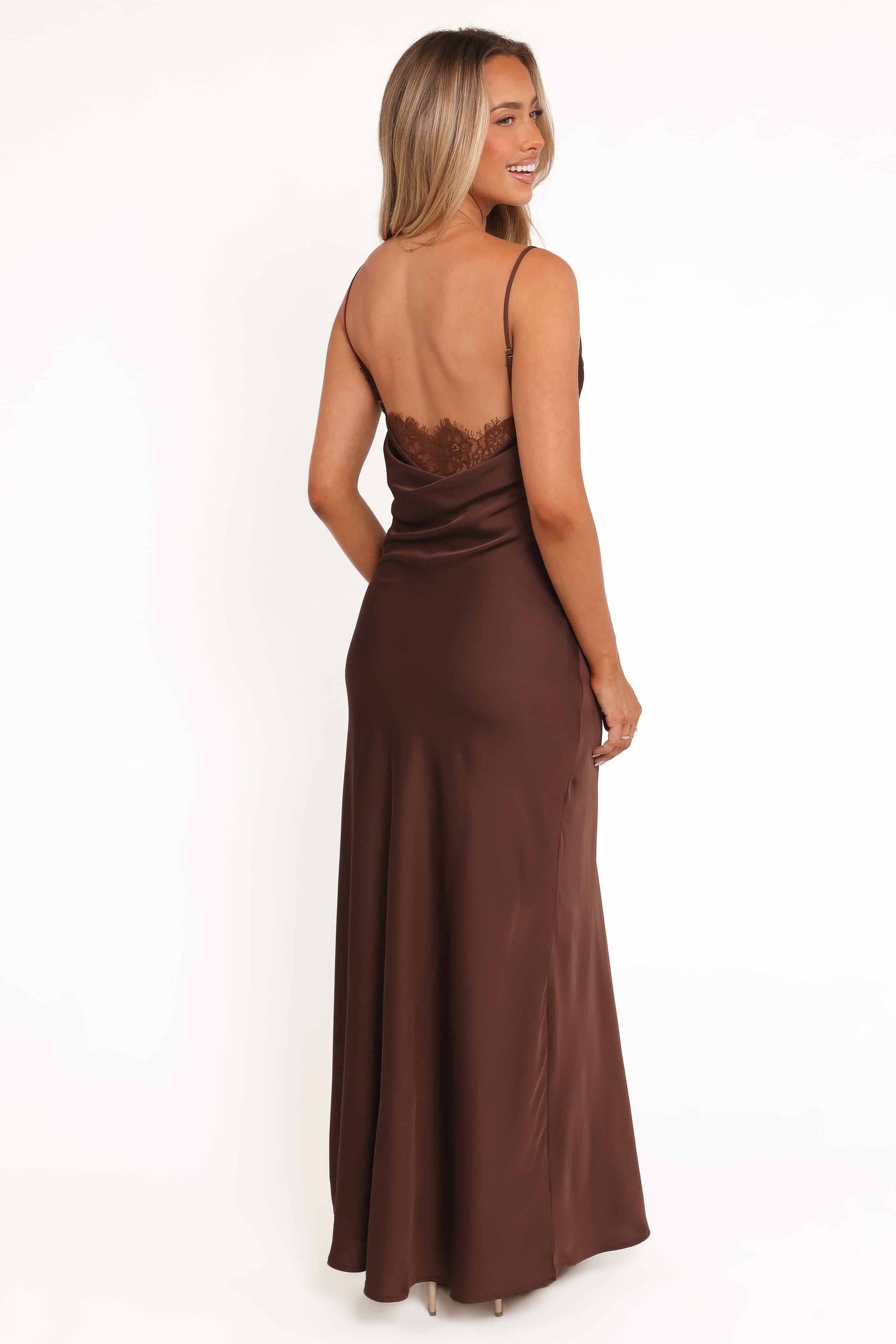 DRESSES Evana Lace Maxi Dress - Brown