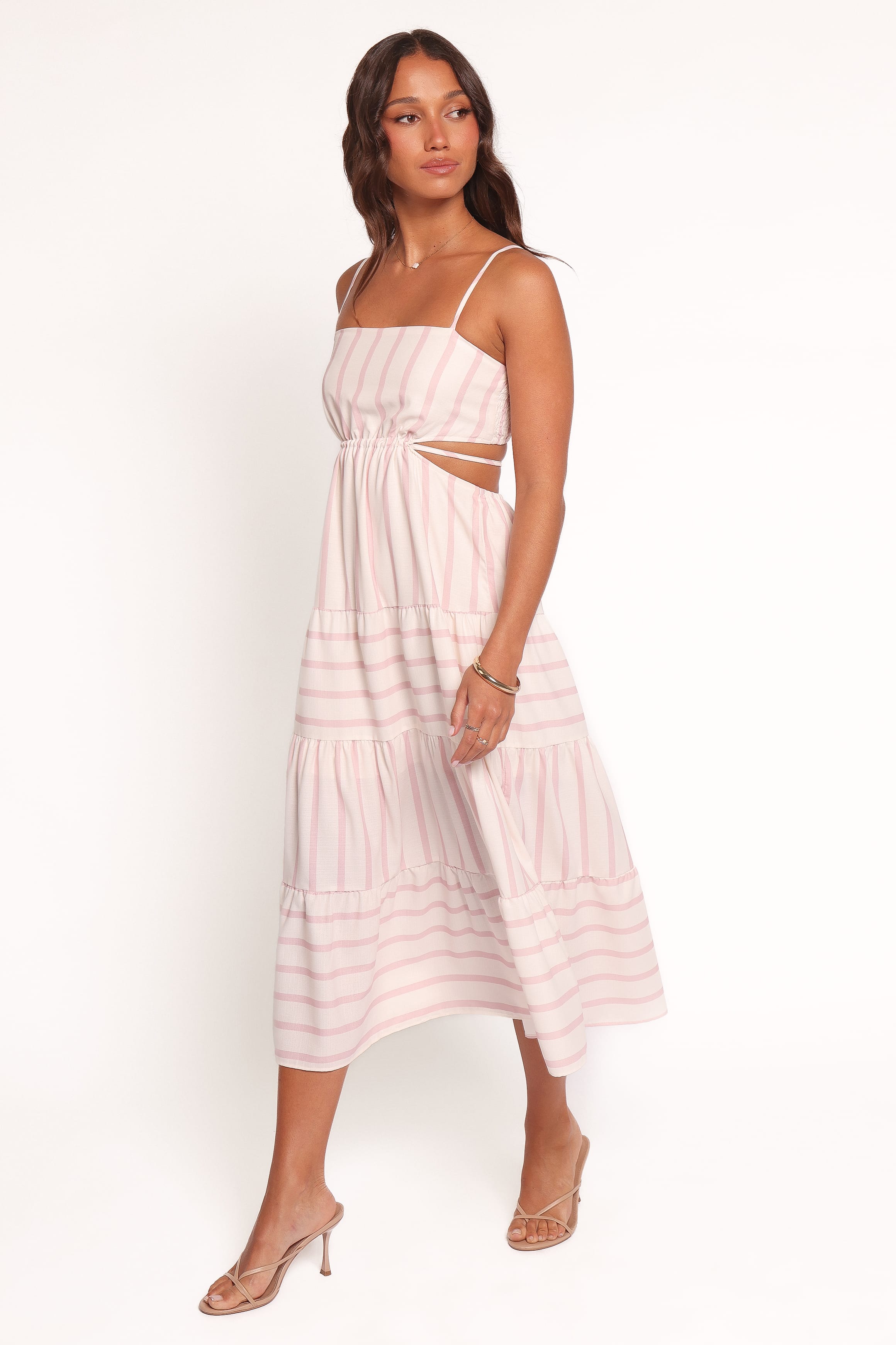 DRESSES Evelin Midi Dress - Pink Stripe