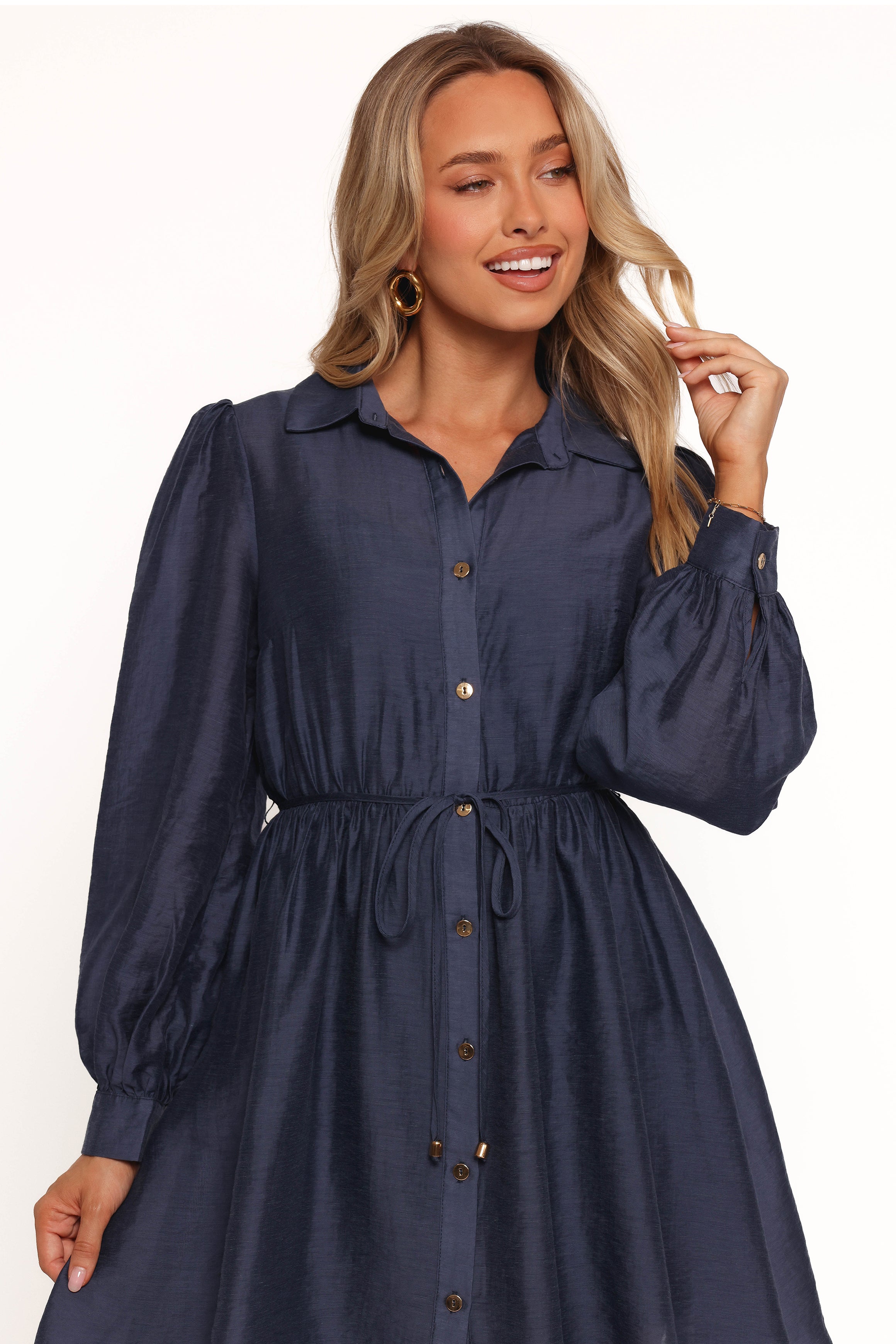 DRESSES Everett Long Sleeve Mini Dress - Navy