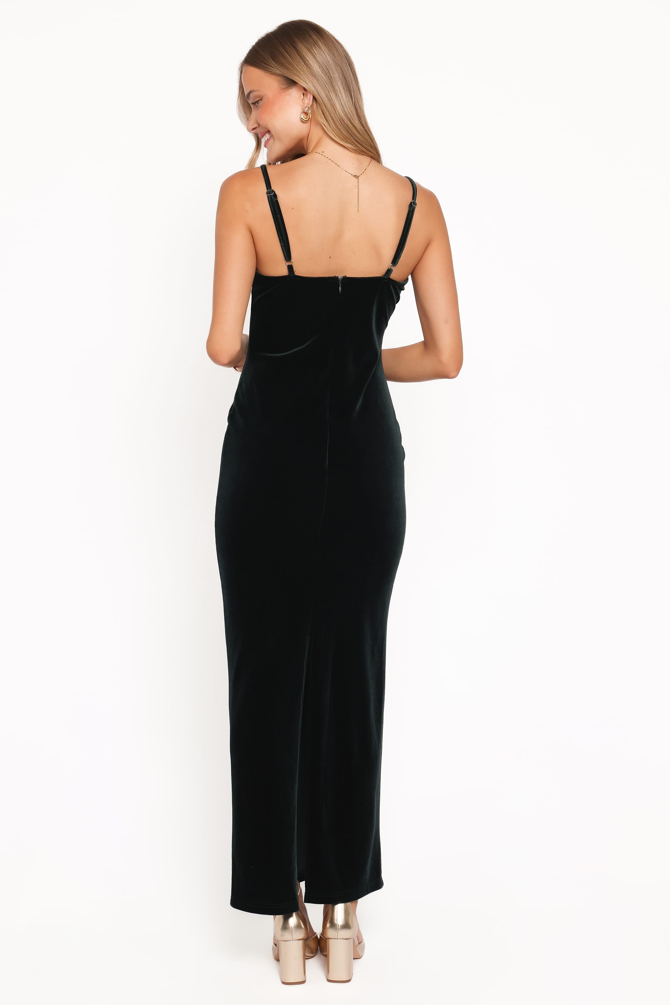 DRESSES Everlee Maxi Dress - Emerald Velvet