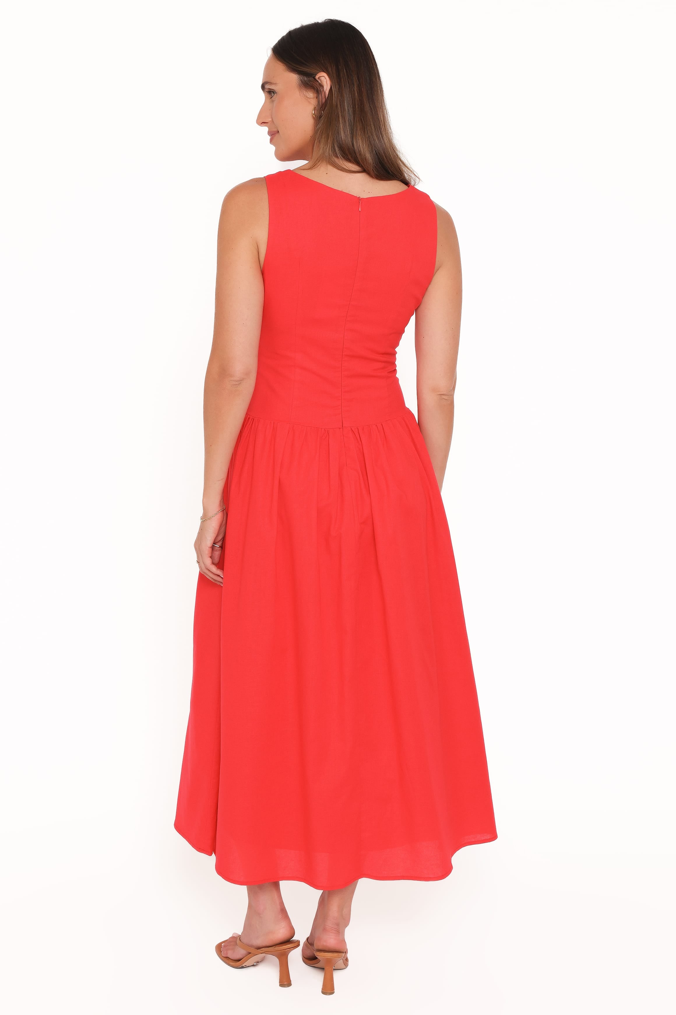 DRESSES Evie Button Front Maxi Dress - Red