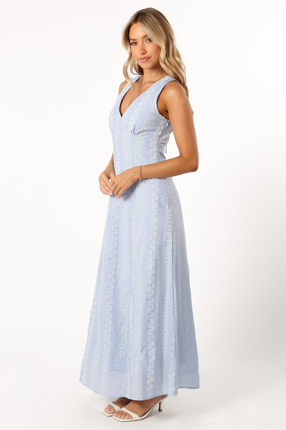 Fallon Midi Dress - Blue Floral - Image 4