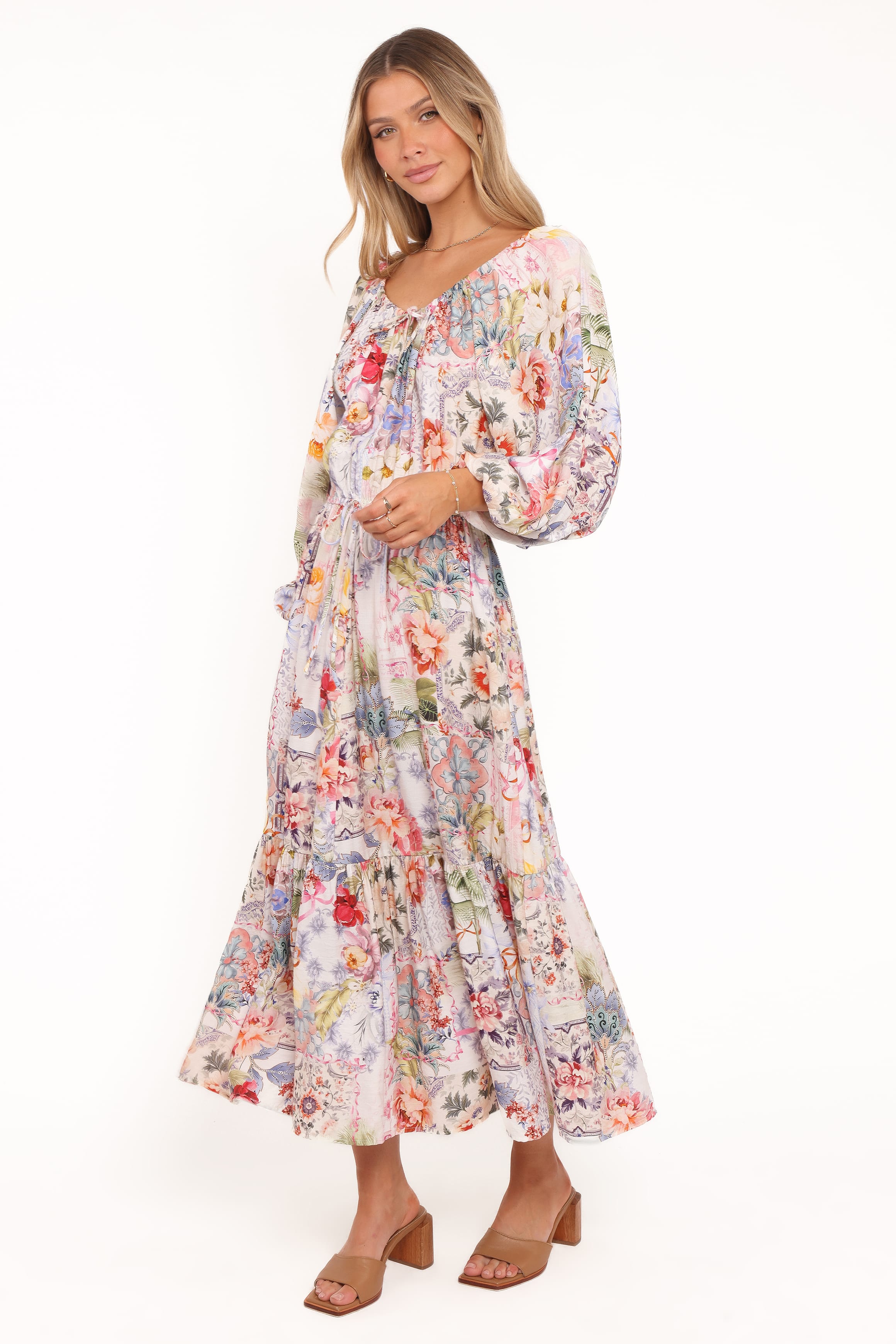 DRESSES Faris Off Shoulder Midi Dress - Floral
